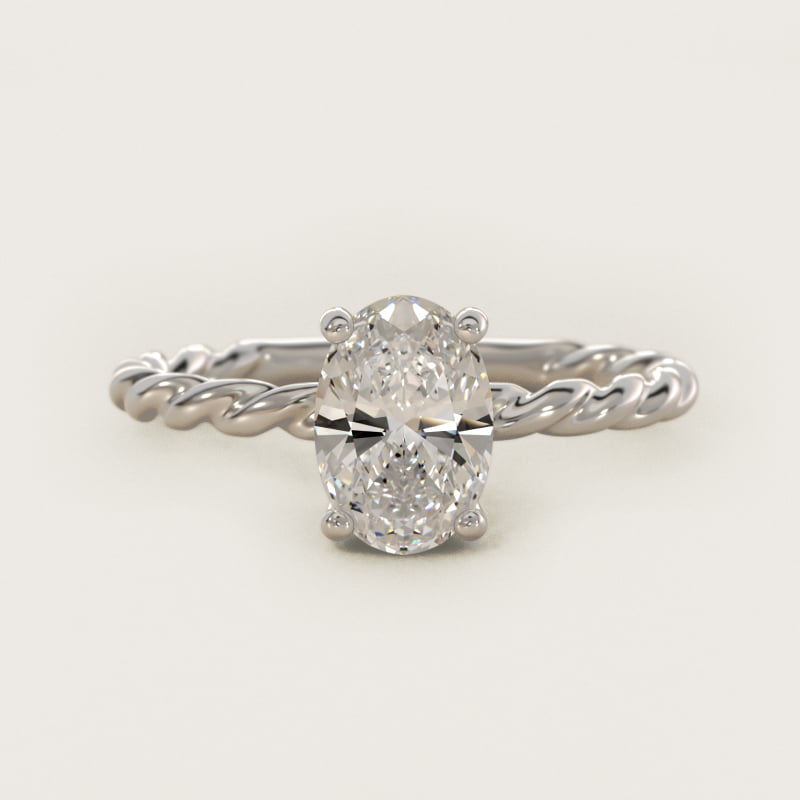 Cable Solitaire Engagement Ring In Platinum By James Allen