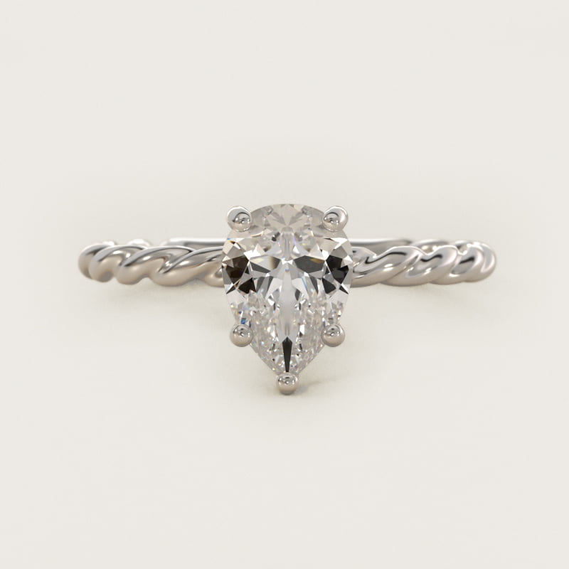 Cable Solitaire Engagement Ring In Platinum By James Allen