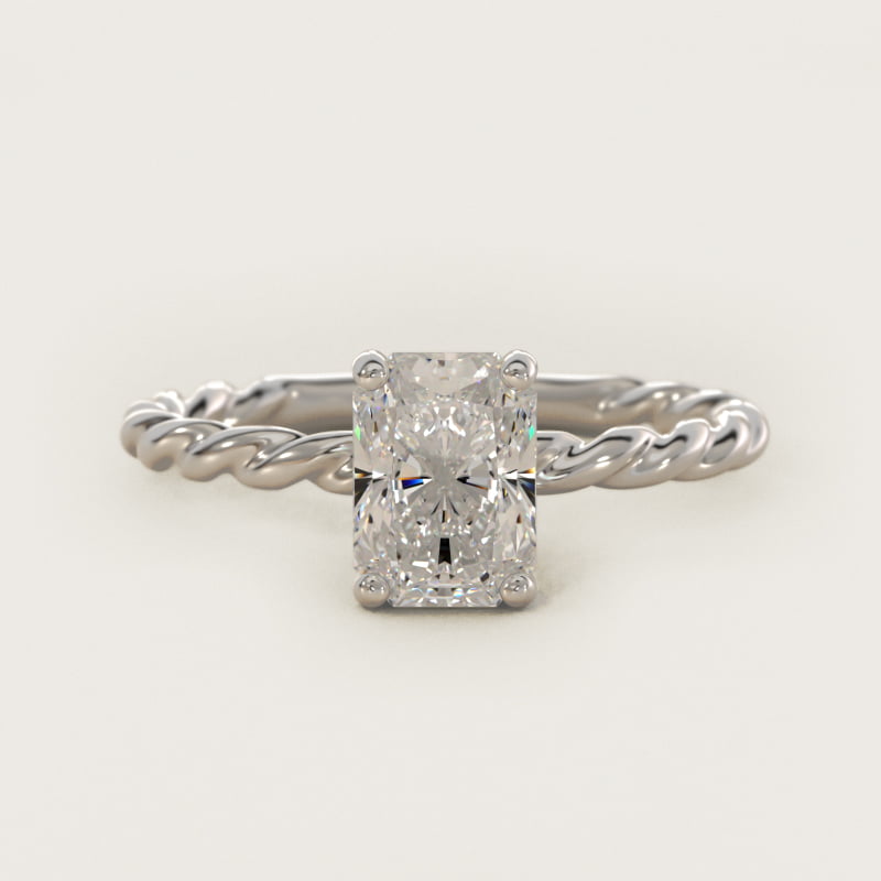 Cable Solitaire Engagement Ring In Platinum By James Allen
