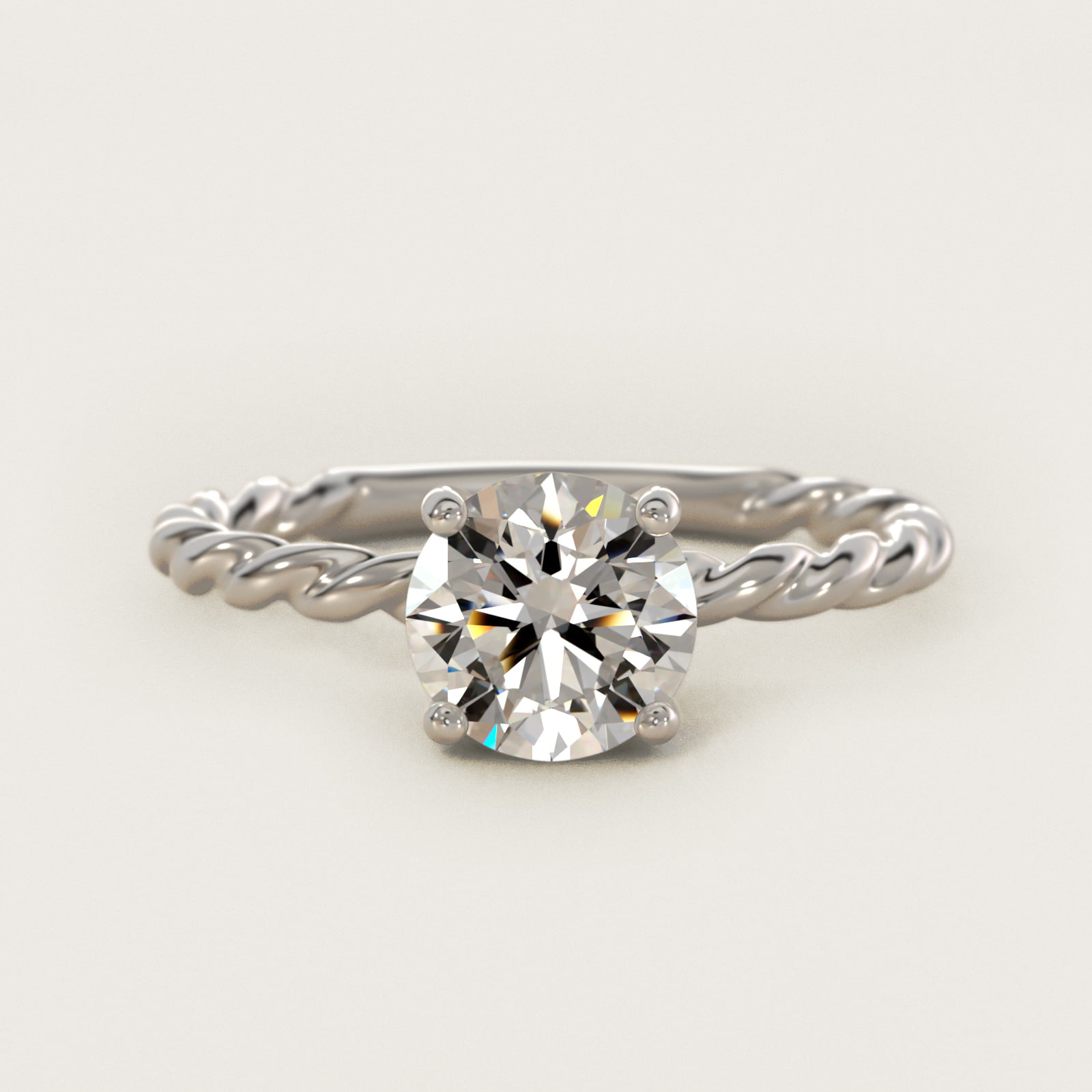 Cable Solitaire Engagement Ring In Platinum By James Allen