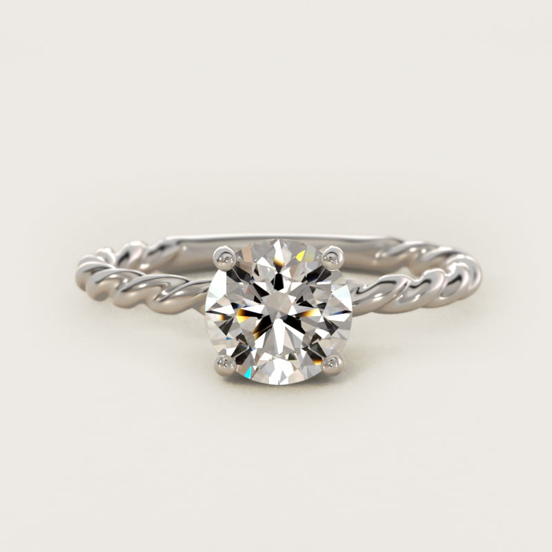 Cable Solitaire Engagement Ring In Platinum By James Allen