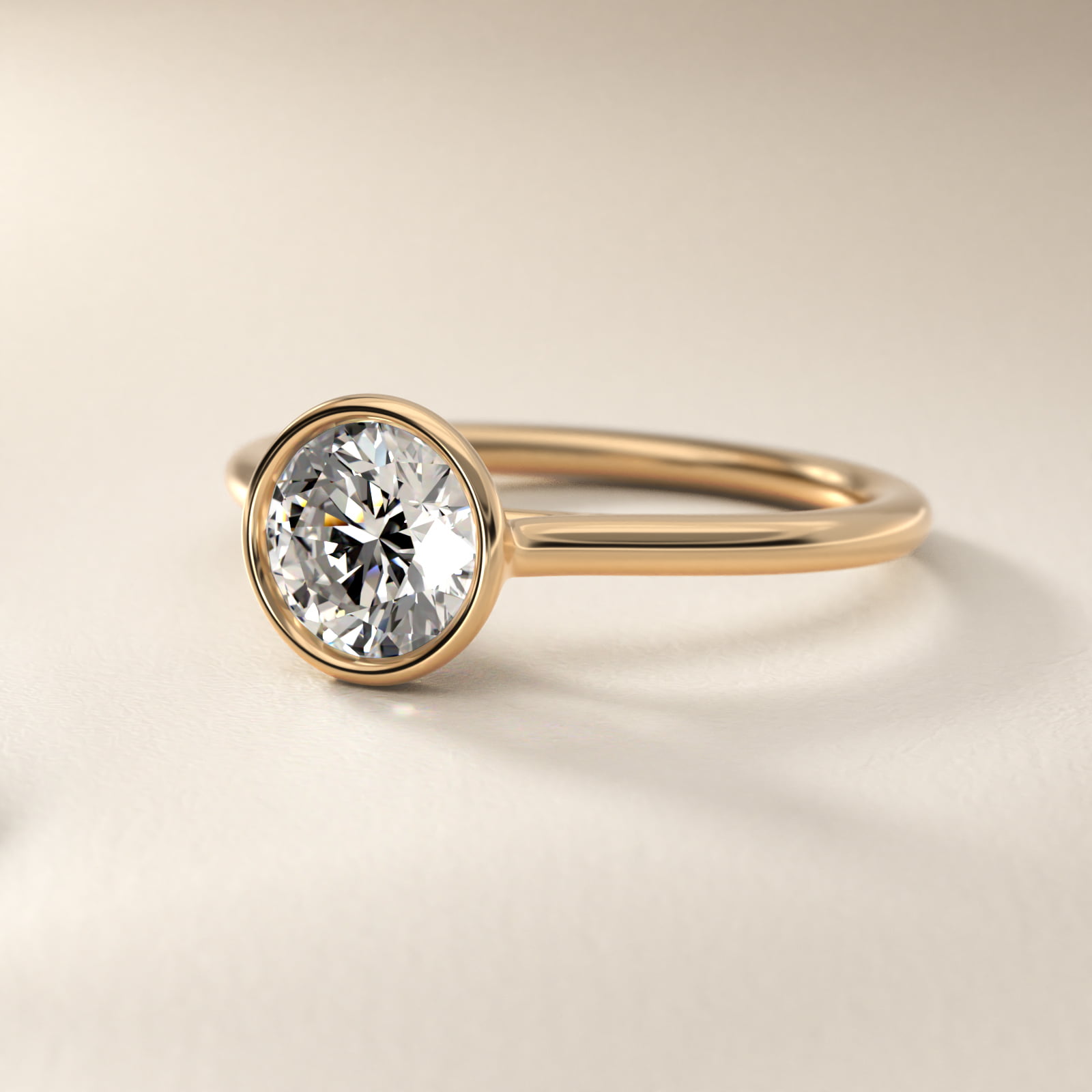 Comfort Fit Bezel Set Solitaire Engagement Ring In 18K Yellow Gold By James Allen