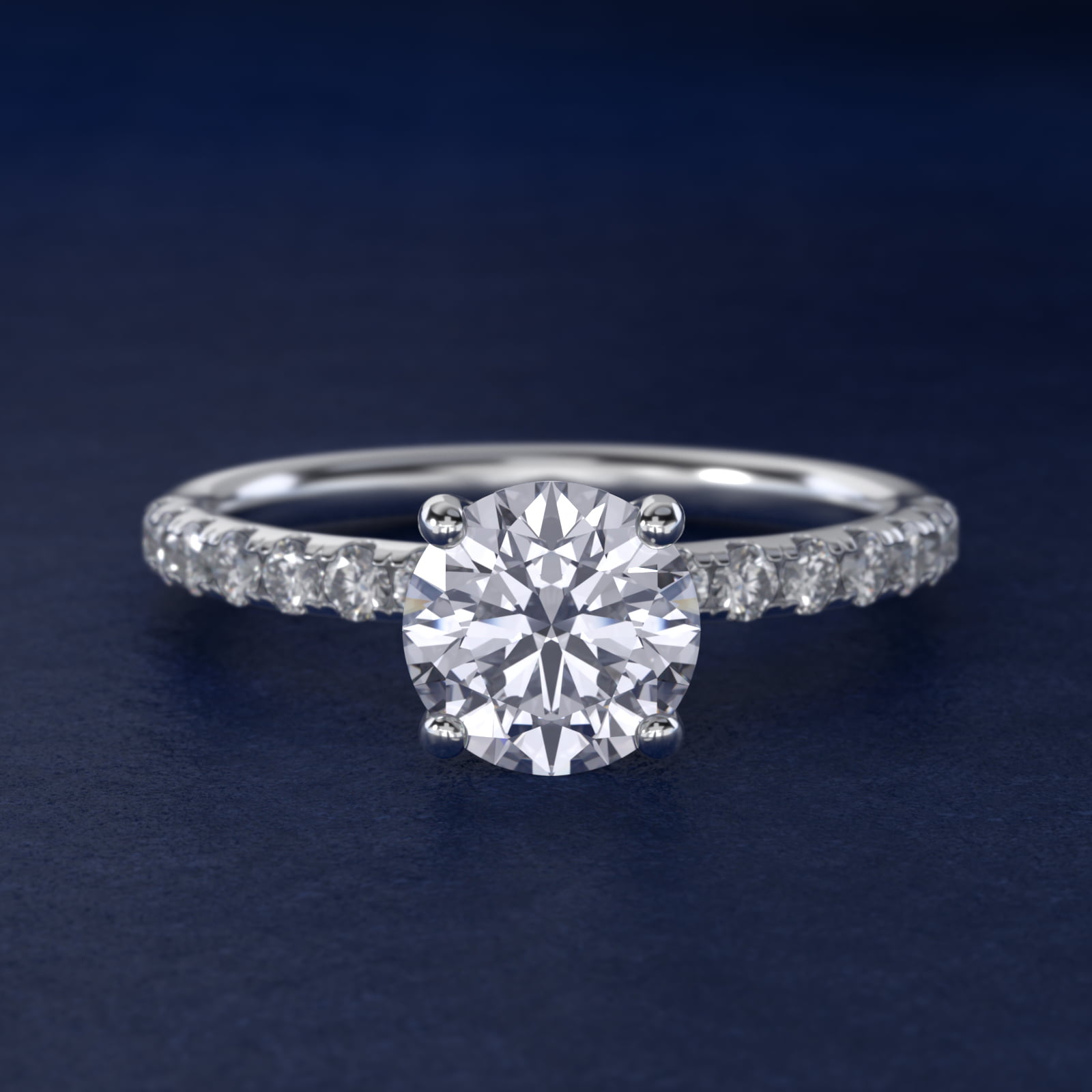 Crown Pavé Hidden Halo Diamond Engagement Ring In Platinum By James Allen