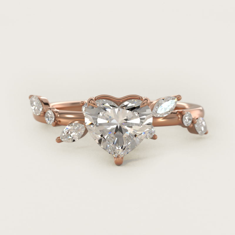 Diamond Whisper Side Stone Engagement Ring In 14K Rose Gold By James Allen