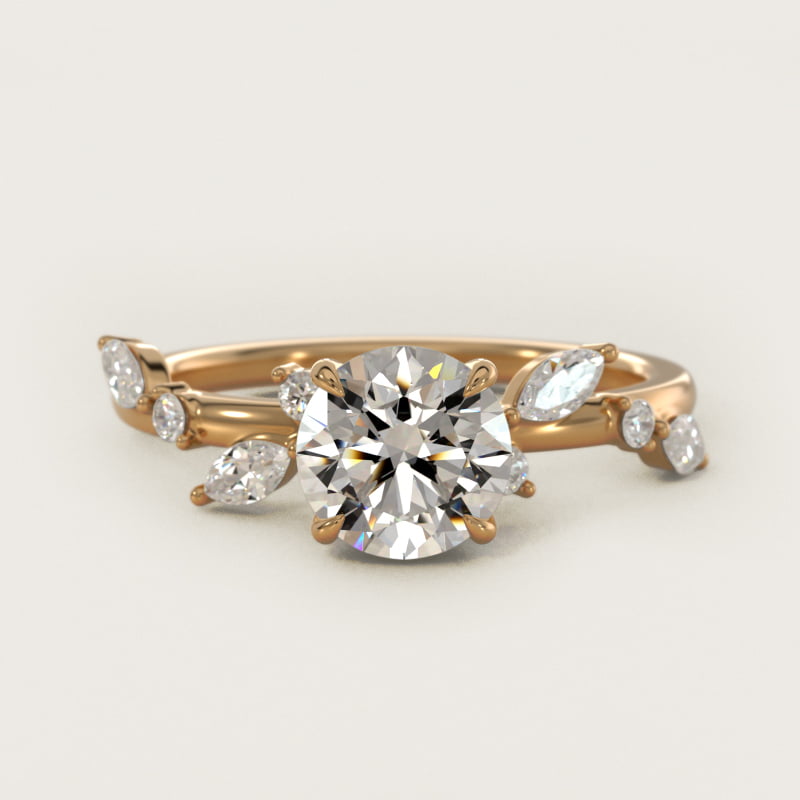 Diamond Whisper Side Stone Engagement Ring In 14K Yellow Gold By James Allen