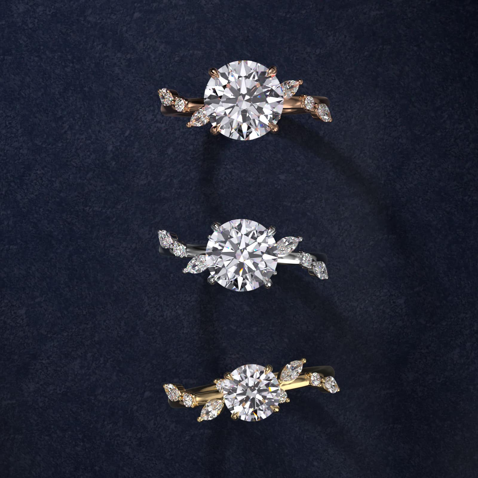 Diamond Whisper Side Stone Engagement Ring In 18K Yellow Gold By James Allen