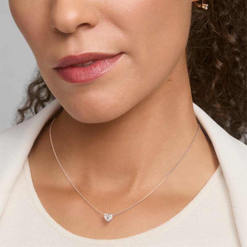 Heart Cut Diamond Pendant In Platinum (Setting)