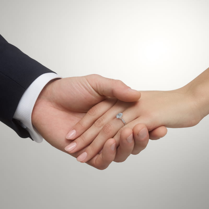 2 CT. GIA Certified Oval Lab Created Diamond Six-Prong Petite Diamond Engagement Ring in Platinum