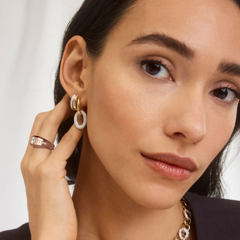 Men's Brushed Finish Diamond Channel Engagement Ring in 14k Rose Gold (1/4 ct. tw.)