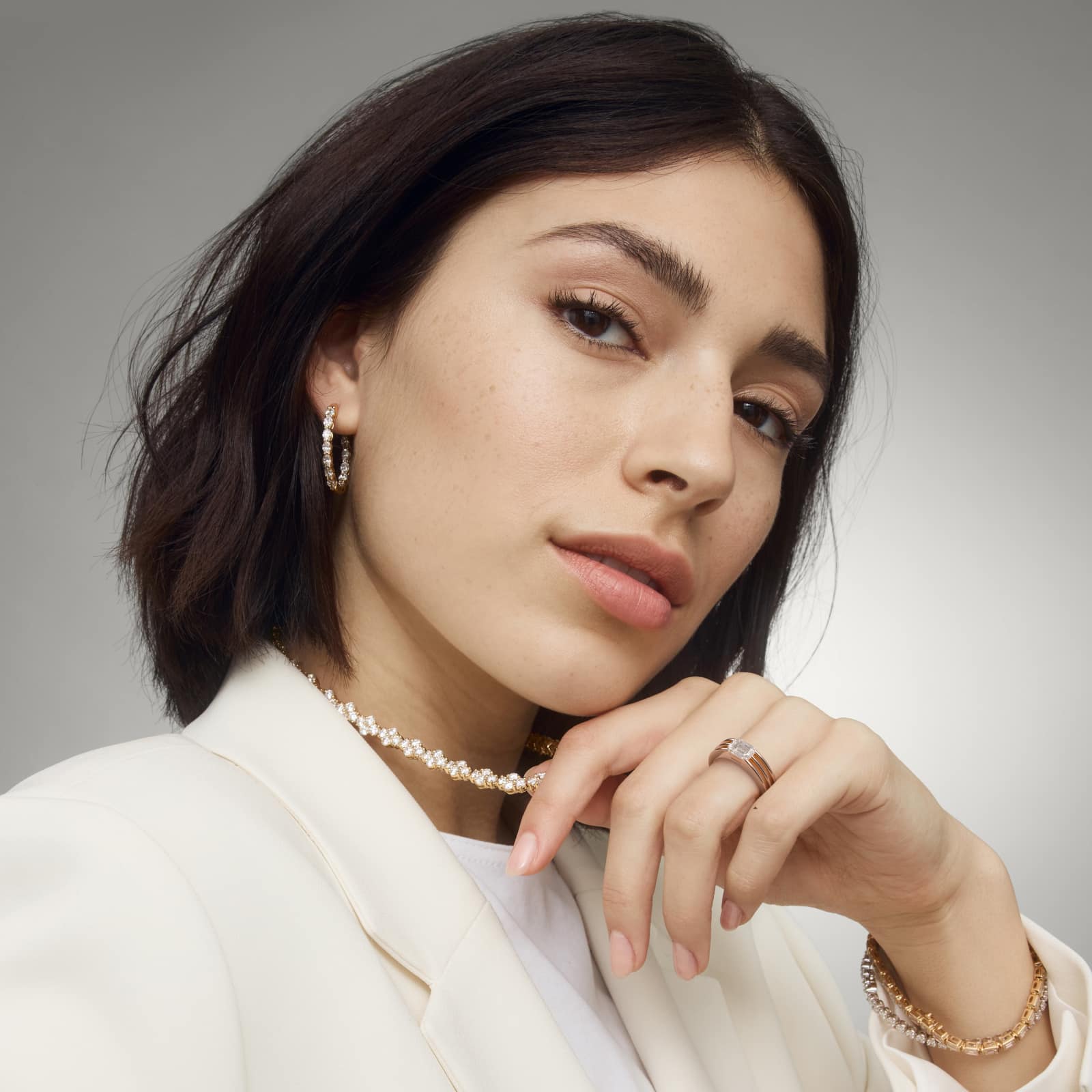 Ridged Dome Solitaire Engagement Ring In 14K Rose Gold