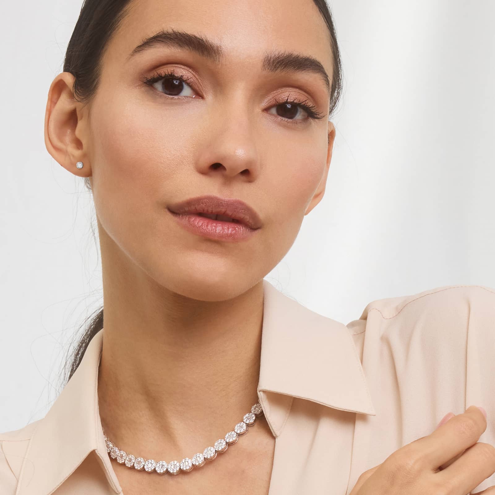 Four Prong Stud Earrings In Platinum (Setting)