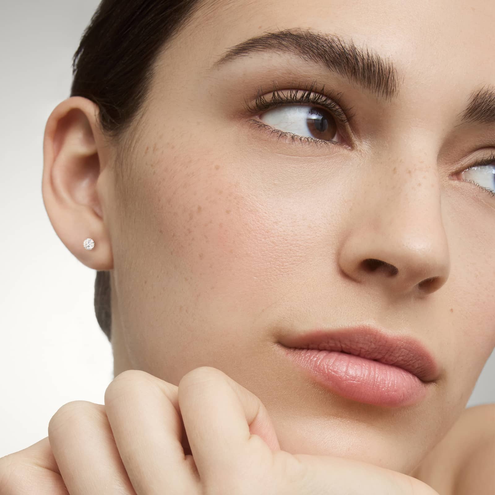 Six Prong Stud Earrings   In 18K Yellow Gold (Setting)