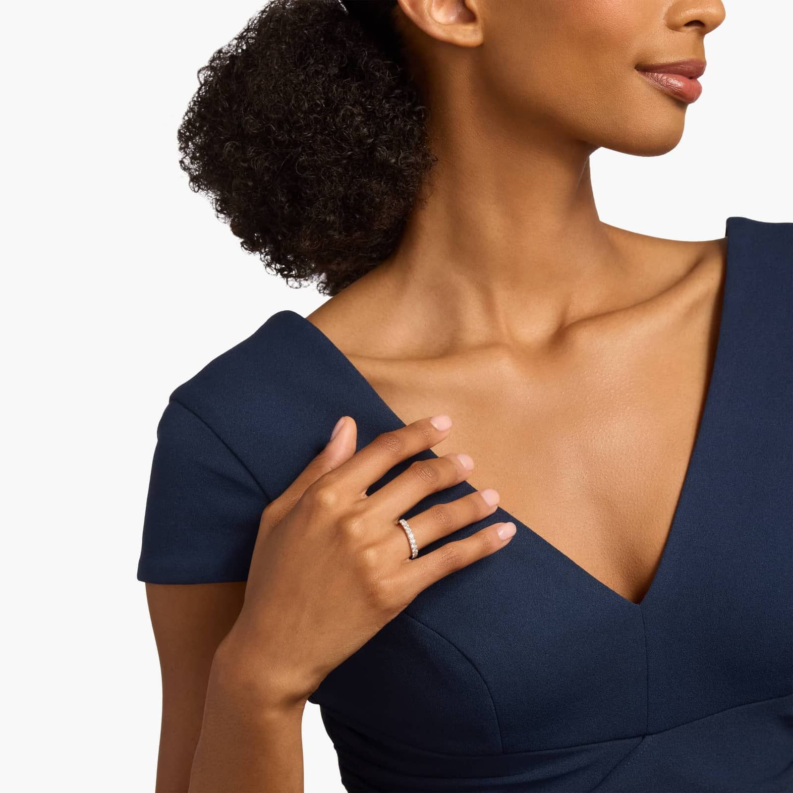 Riviera Pavé Diamond Ring In Platinum (3/4 Ct. tw. - H-I / SI1-SI2)