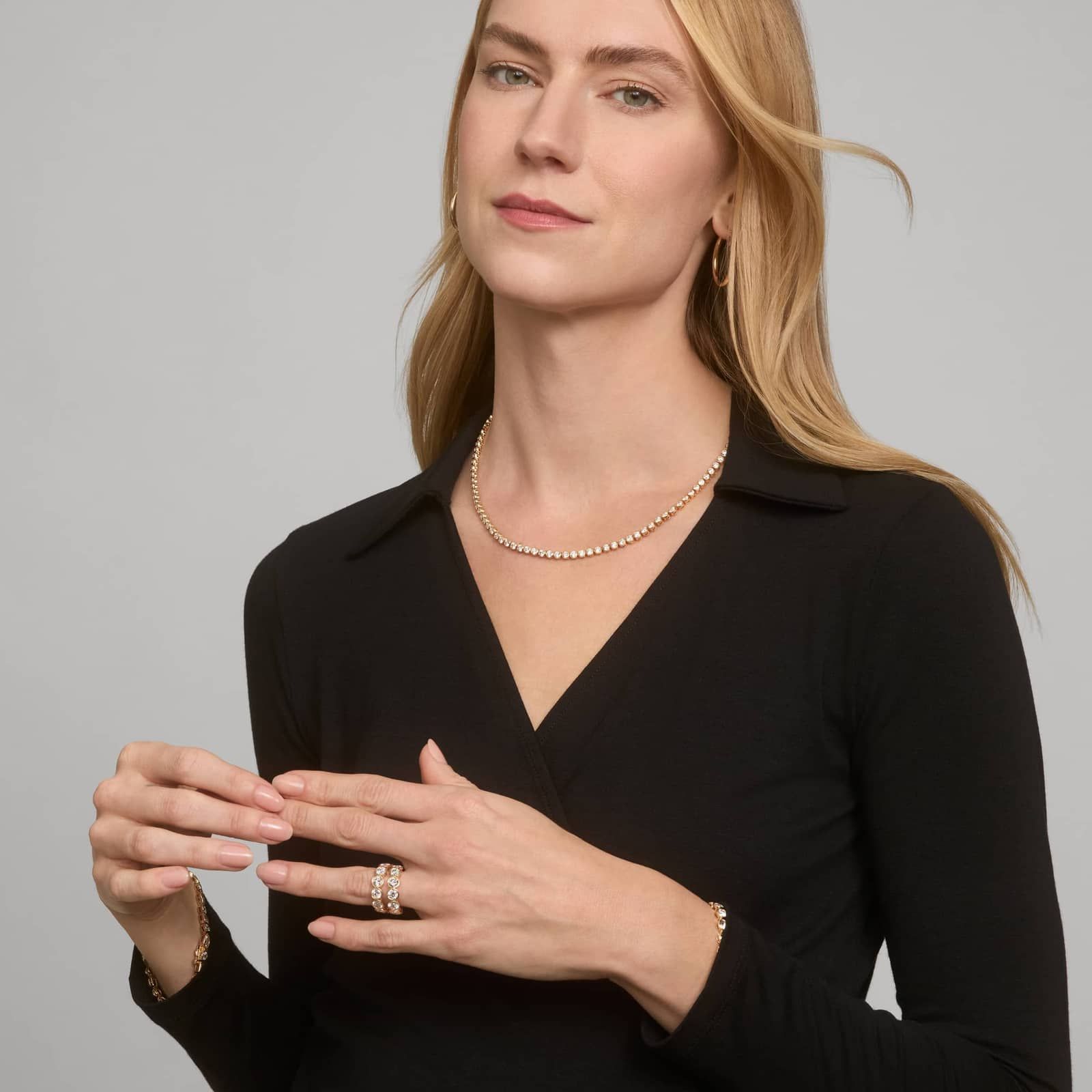 Seven Stone Bezel Anniversary Ring With 3 CTW Round Cut Diamonds in 14K Yellow Gold (5.6mm)