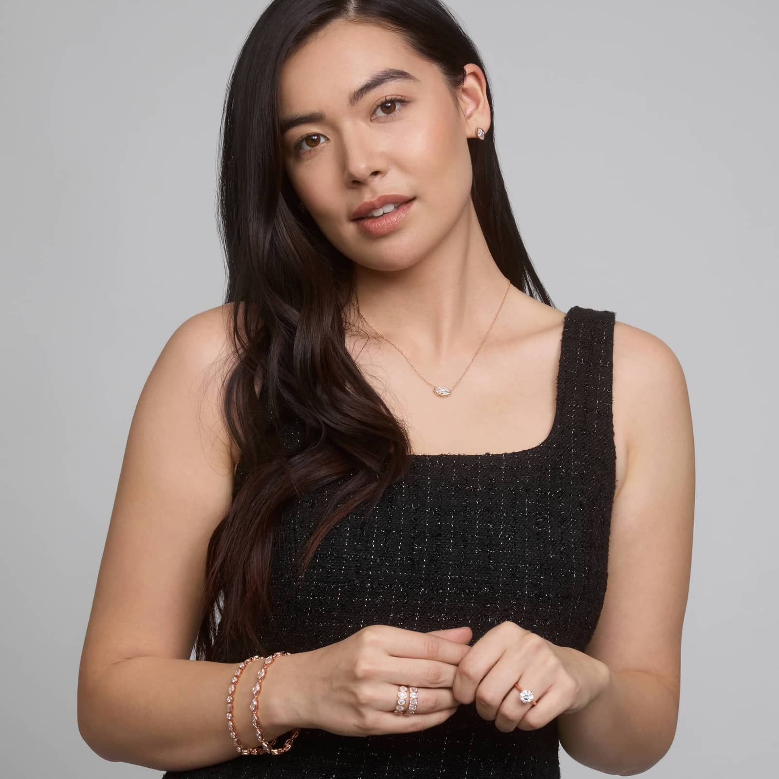 Seven Stone Bezel Anniversary Ring With 1.5 CTW Oval Cut Lab-Grown Diamonds in 14K Rose Gold (5mm)