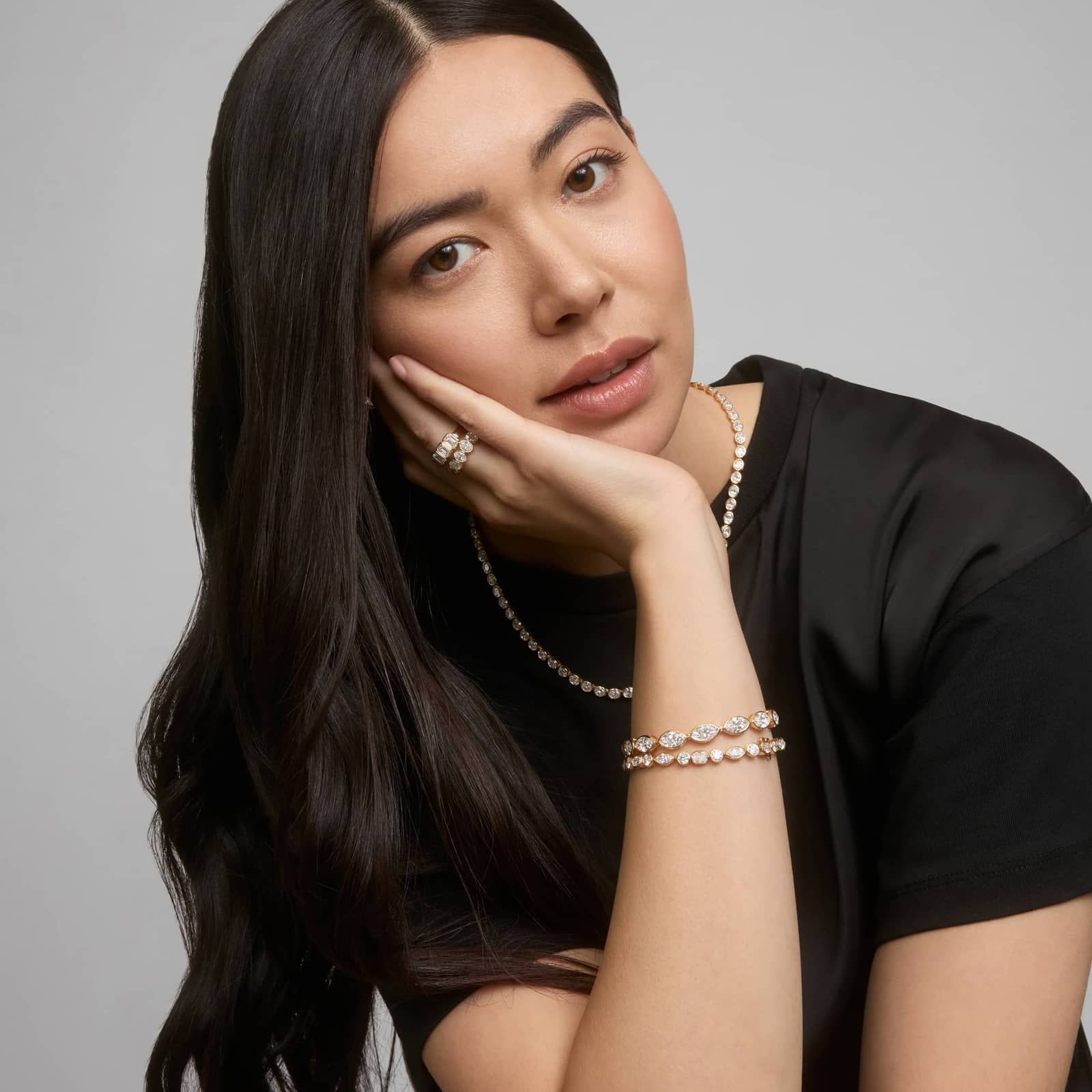 Bezel Eternity Ring With 4 CTW Oval Cut Diamonds in 14K Yellow Gold (5.75mm)