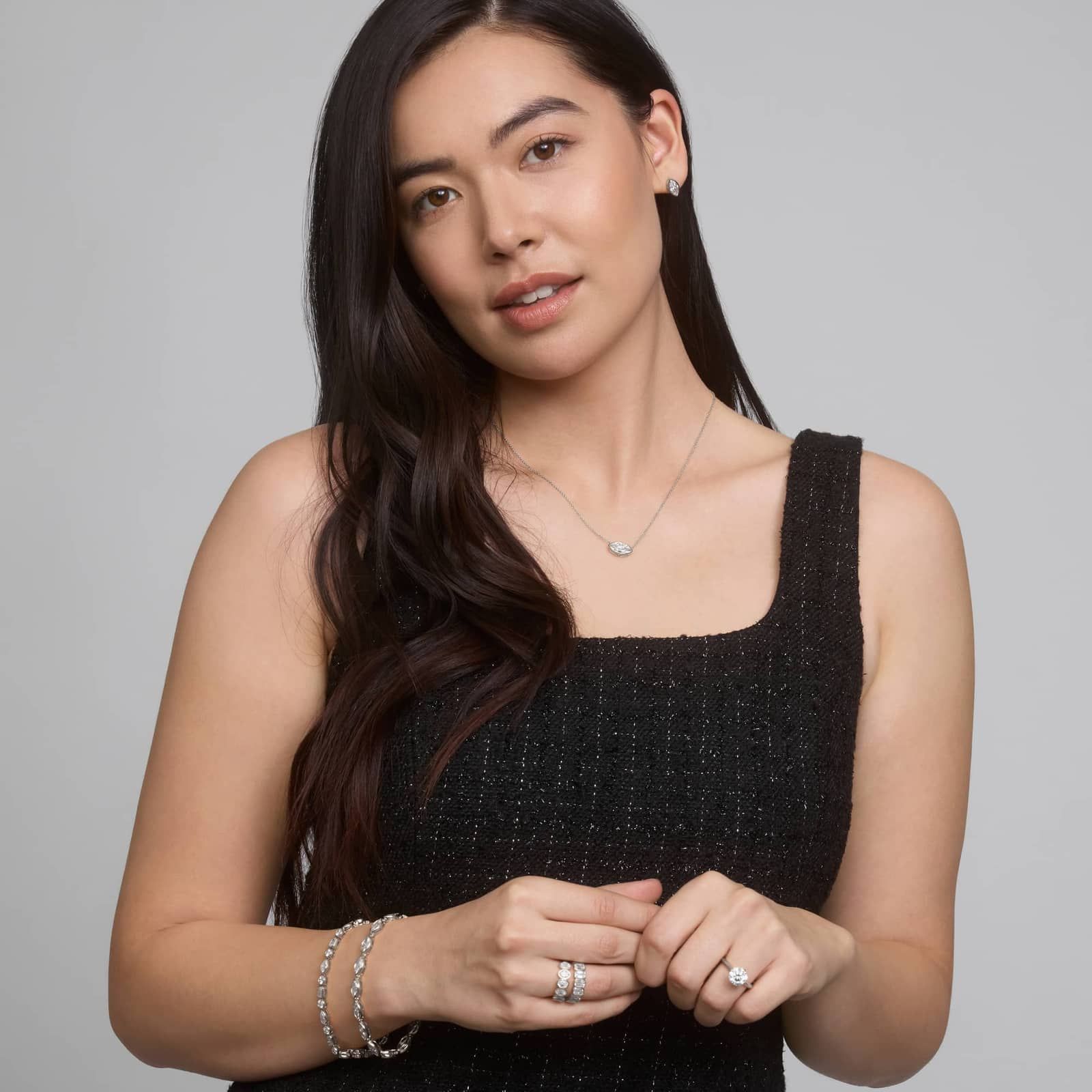 Bezel Eternity Ring With 6 CTW Emerald Cut Diamonds in Platinum (5.8mm)