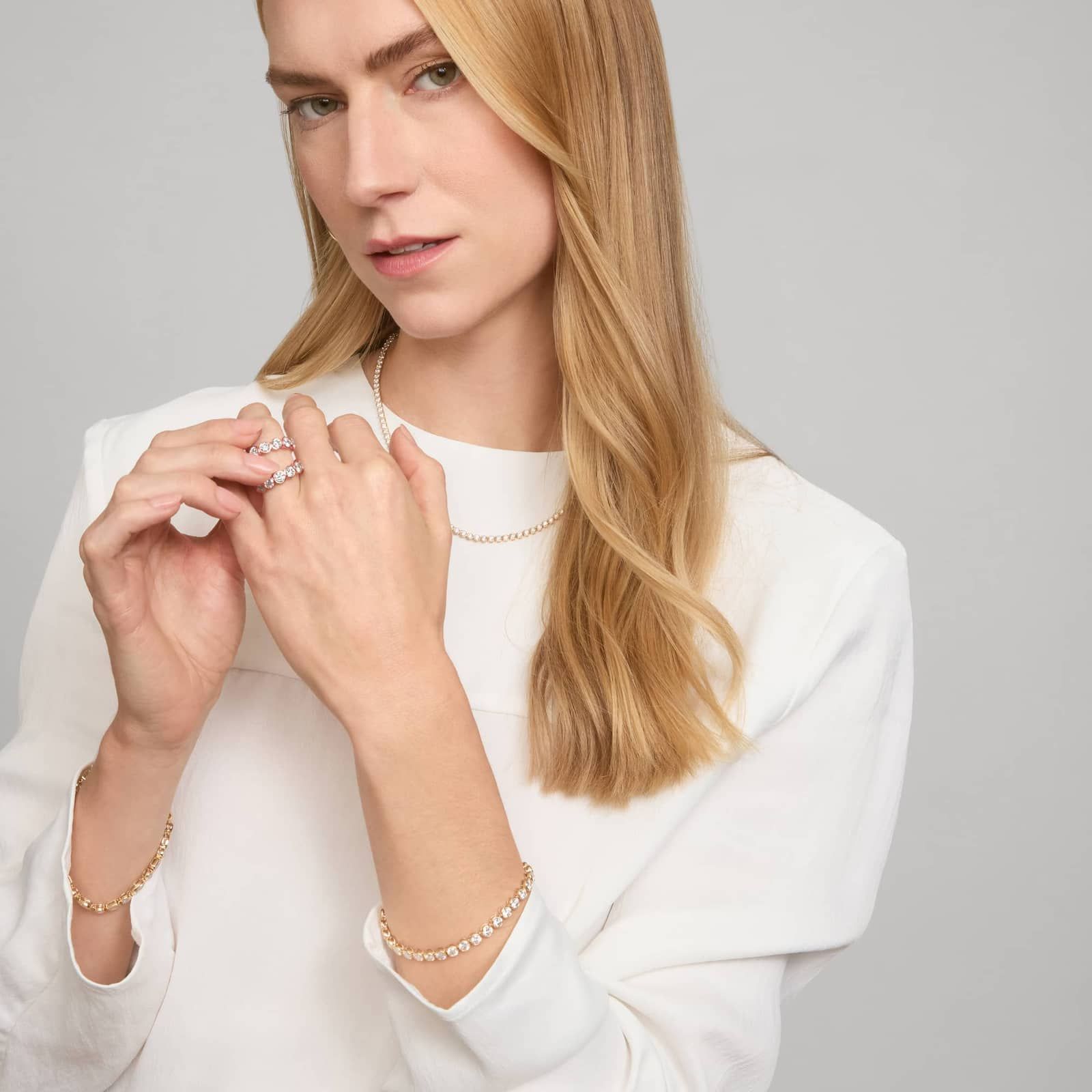 Bezel Eternity Ring With 4 CTW Round Cut Diamonds in 14K Rose Gold (5.1mm)