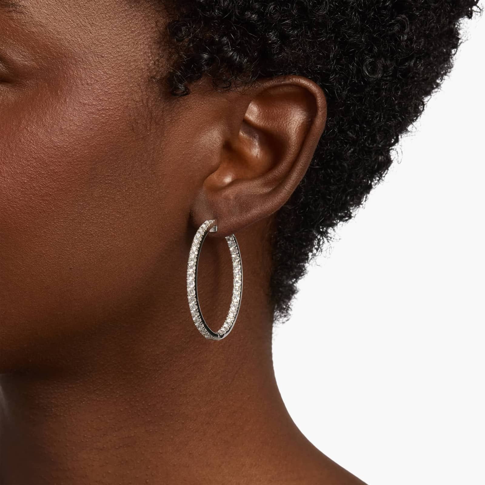 The Perfect Diamond Hoops in 14k White Gold (5 ct. tw.)