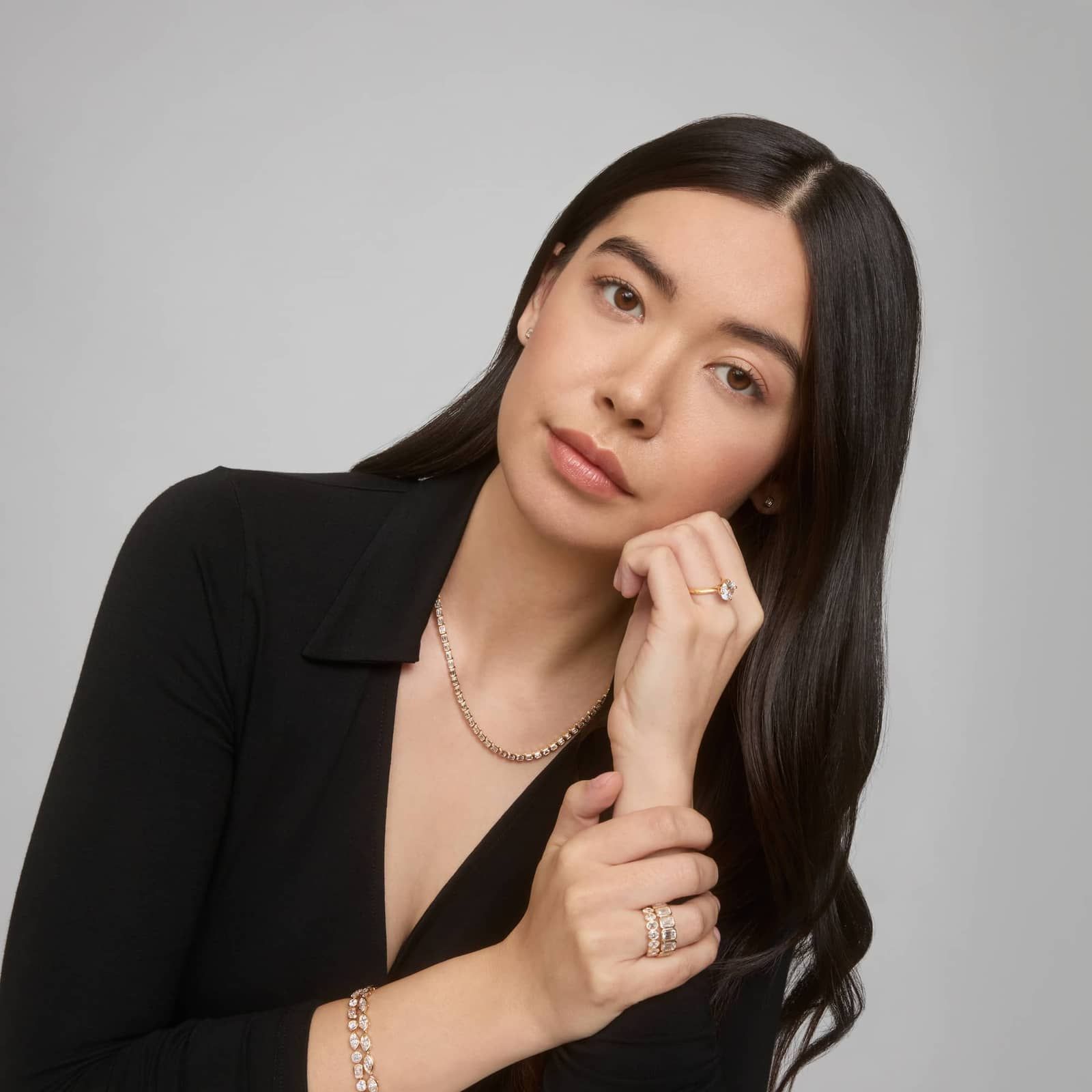 Bezel Set Emerald Cut Diamond Stud Earrings In 14K Yellow Gold (1/2 Ct. tw. - H-I / SI1-SI2)