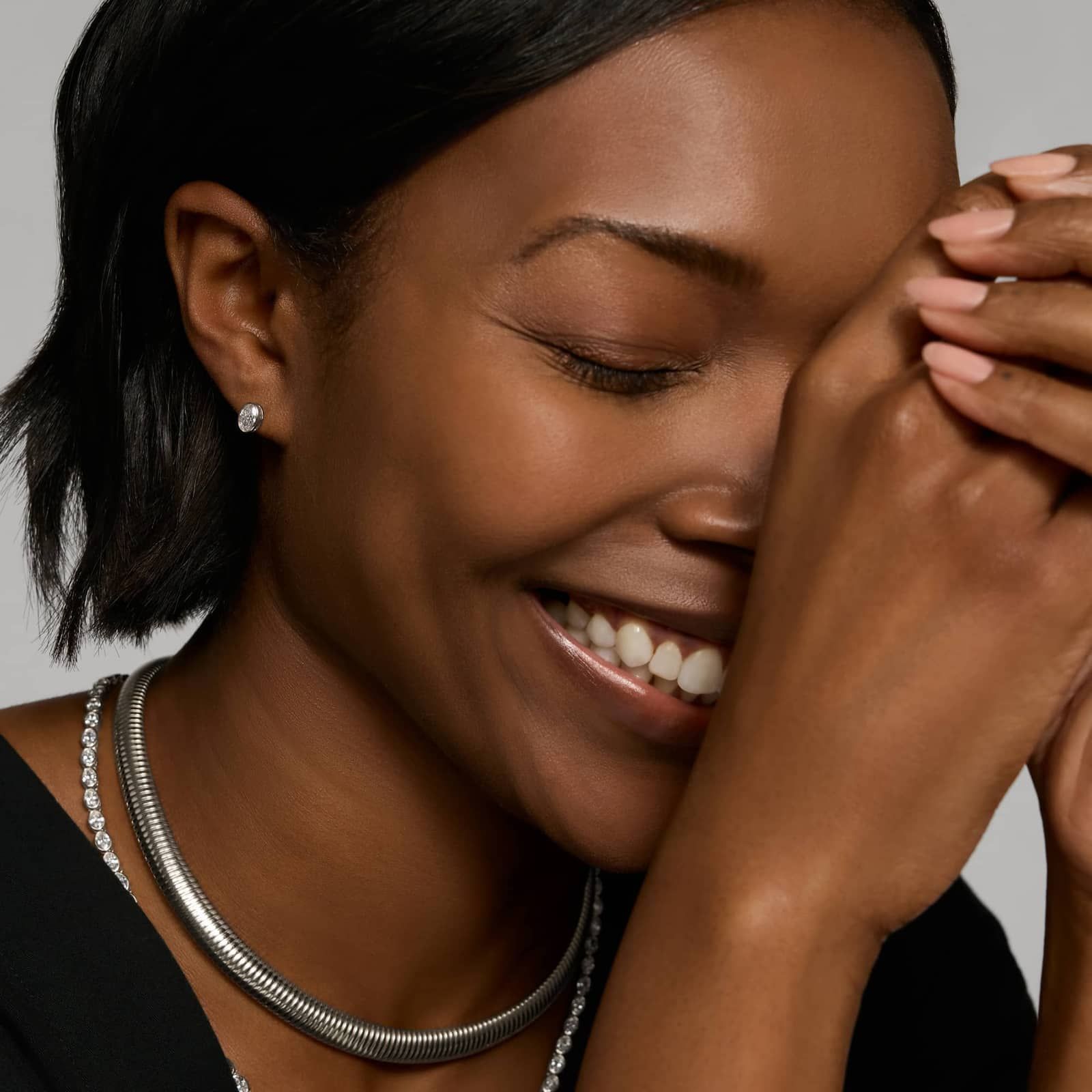 Bezel Stud Earrings With 1 CTW Oval Cut Lab-Grown Diamonds in 14K White Gold