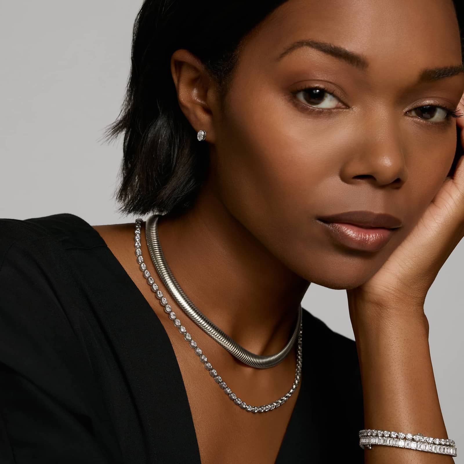 Bezel Stud Earrings With 1 CTW Oval Cut Lab-Grown Diamonds in 14K White Gold