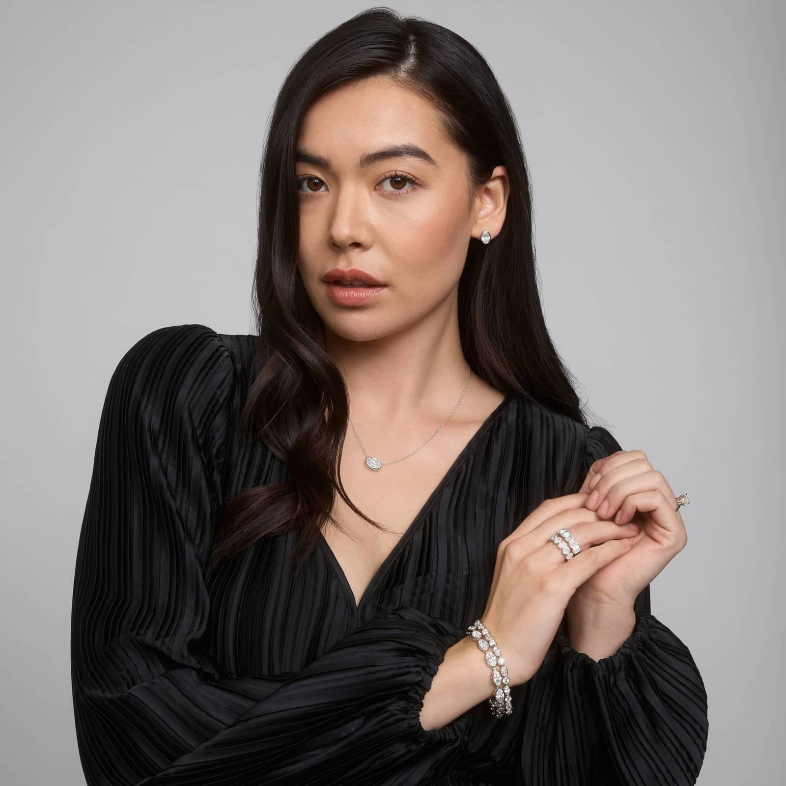 Bezel Stud Earrings With 3 CTW Oval Cut Lab-Grown Diamonds in 14K White Gold