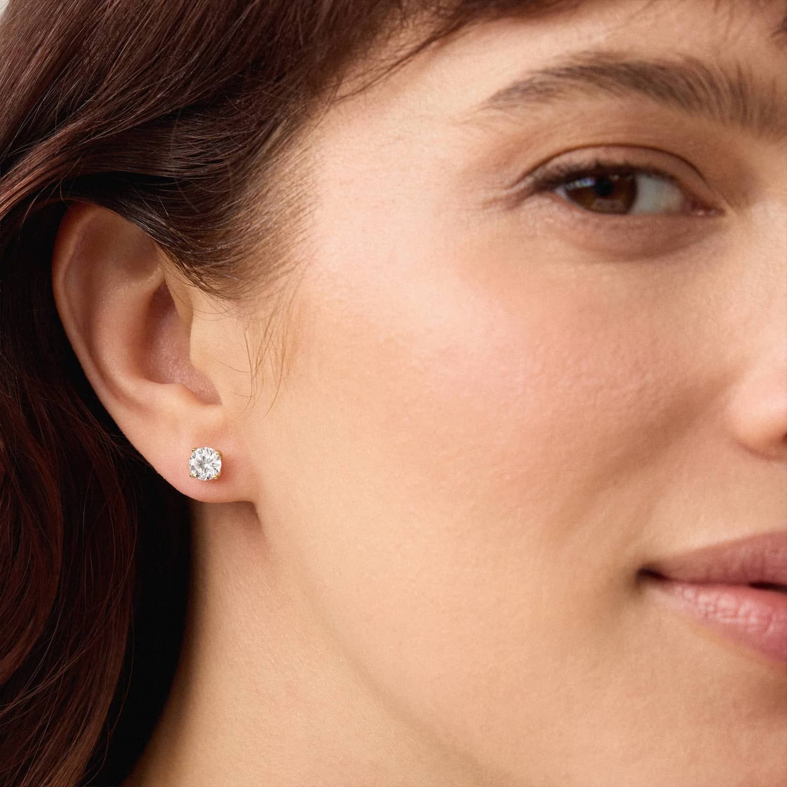 Petal Diamond Stud Earrings in 14K Yellow Gold (1 1/2 ct. tw.)