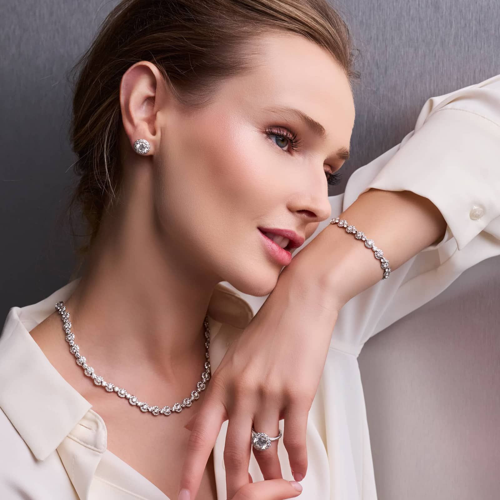 SIX BY ROYAL ASSCHER, Royal Asscher Round Brilliant Pave Ring
