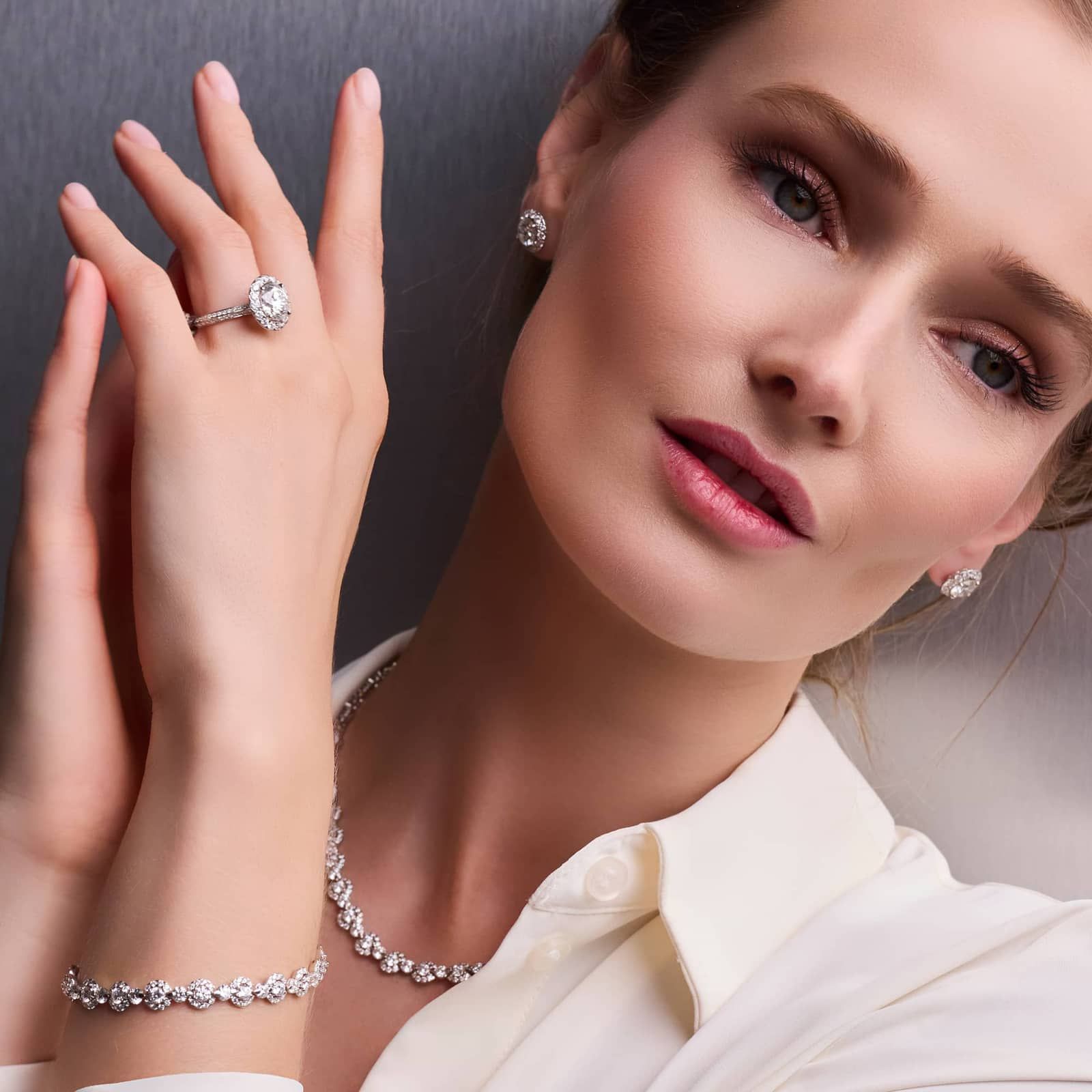 SIX BY ROYAL ASSCHER, Royal Asscher Round Brilliant Pave Ring