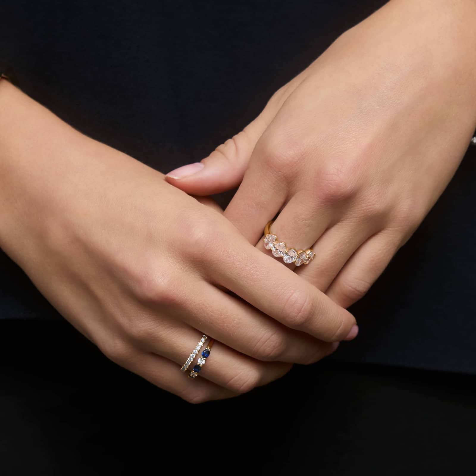 Diamond Riviera Pavé Ring with 0.5 CTW Round Cut Diamonds in 14K Yellow Gold