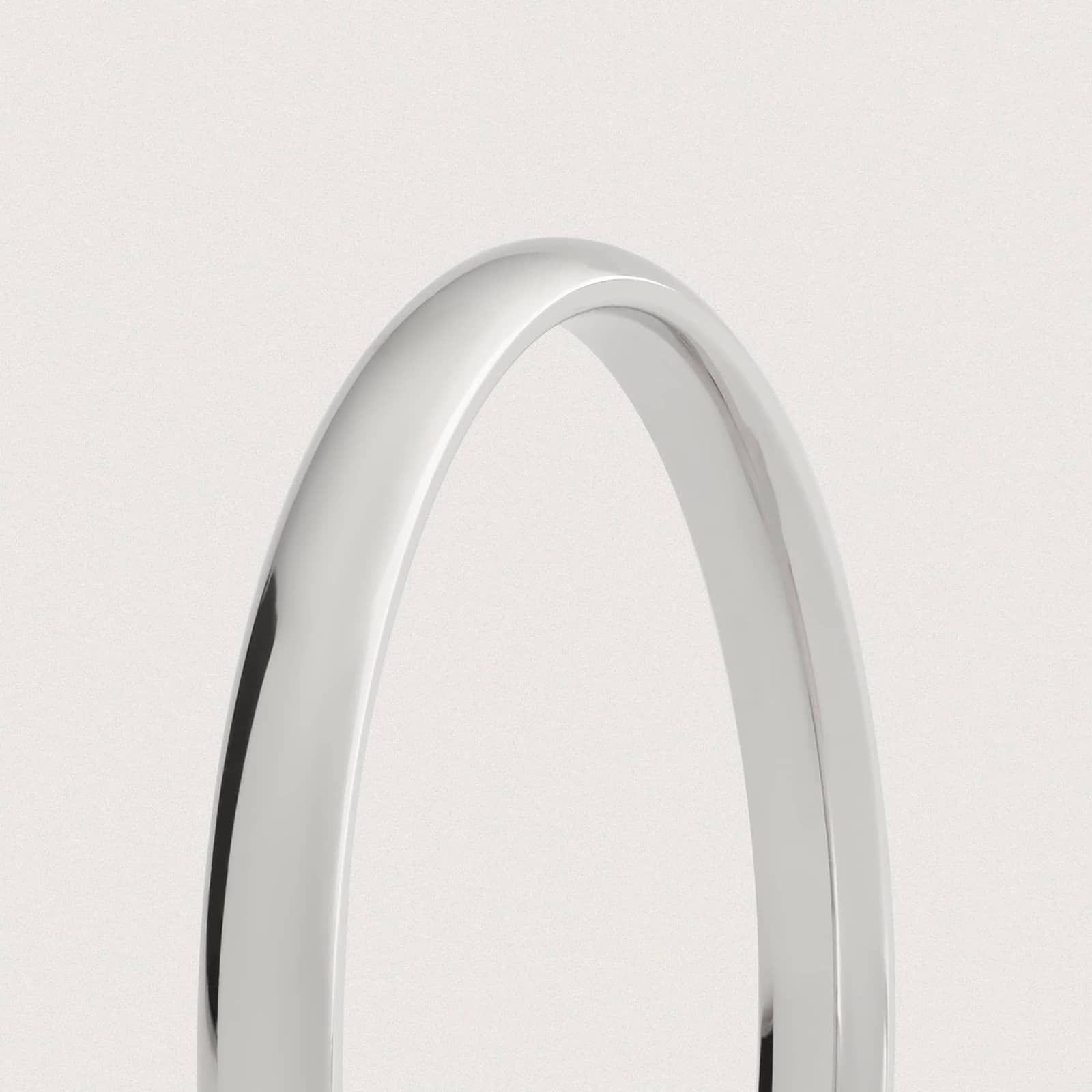 Mid-weight Comfort Fit Wedding Ring in Platinum (2mm)