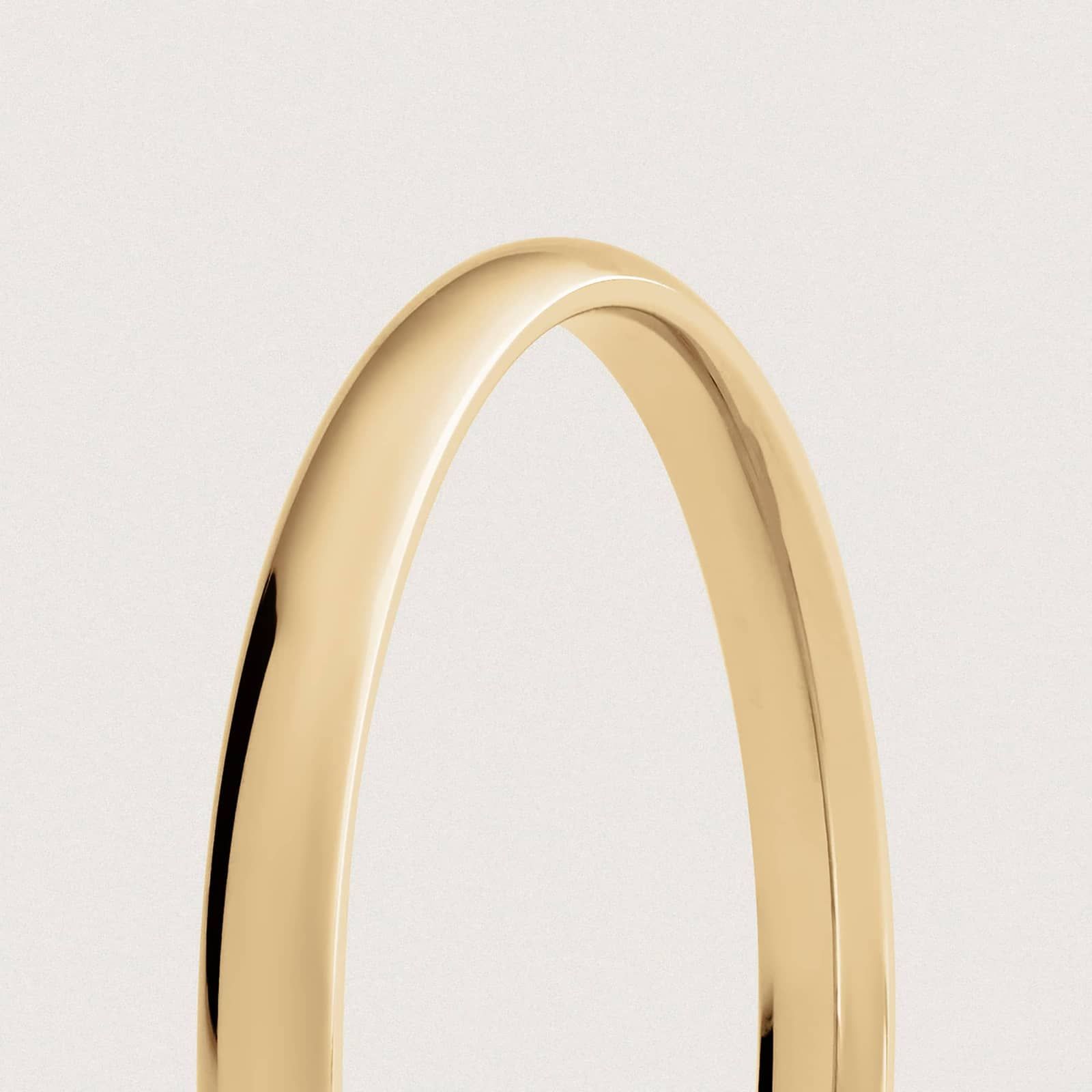 Mid-weight Comfort Fit Wedding Ring in 14k Yellow Gold (2mm)