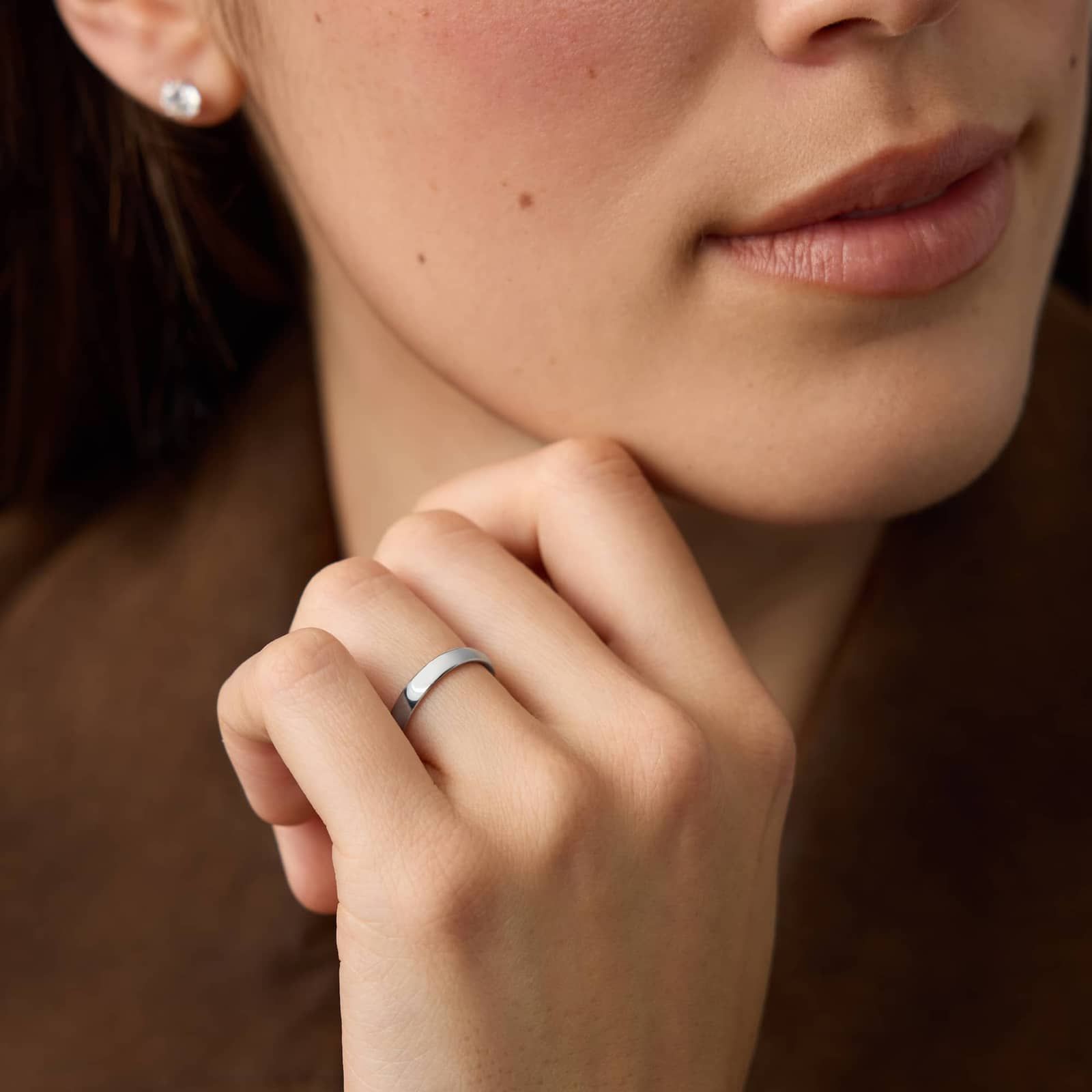 Mid-weight Comfort Fit Wedding Ring in 14k White Gold (3mm)