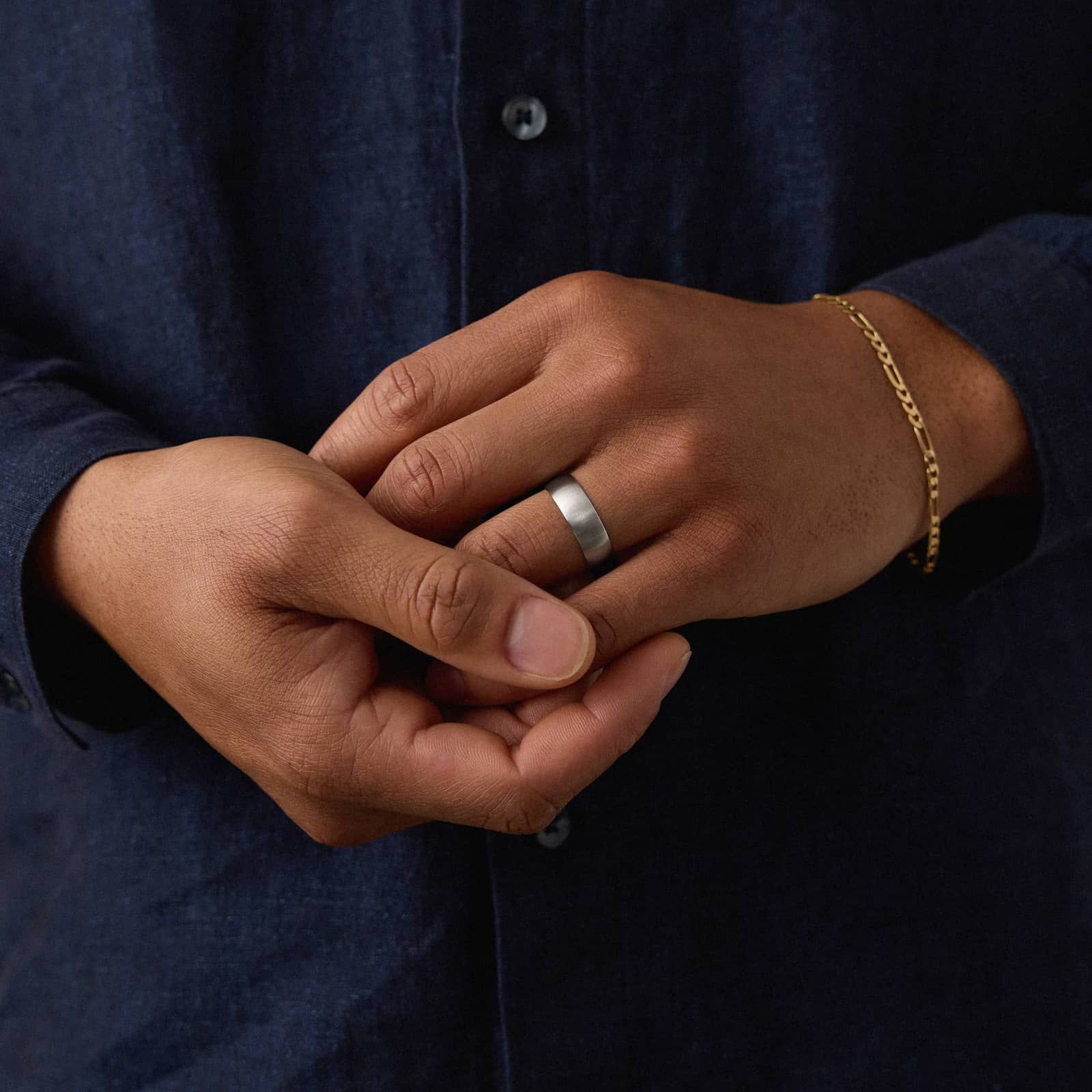 Matte Mid-weight Comfort Fit Wedding Ring in Platinum (7mm)