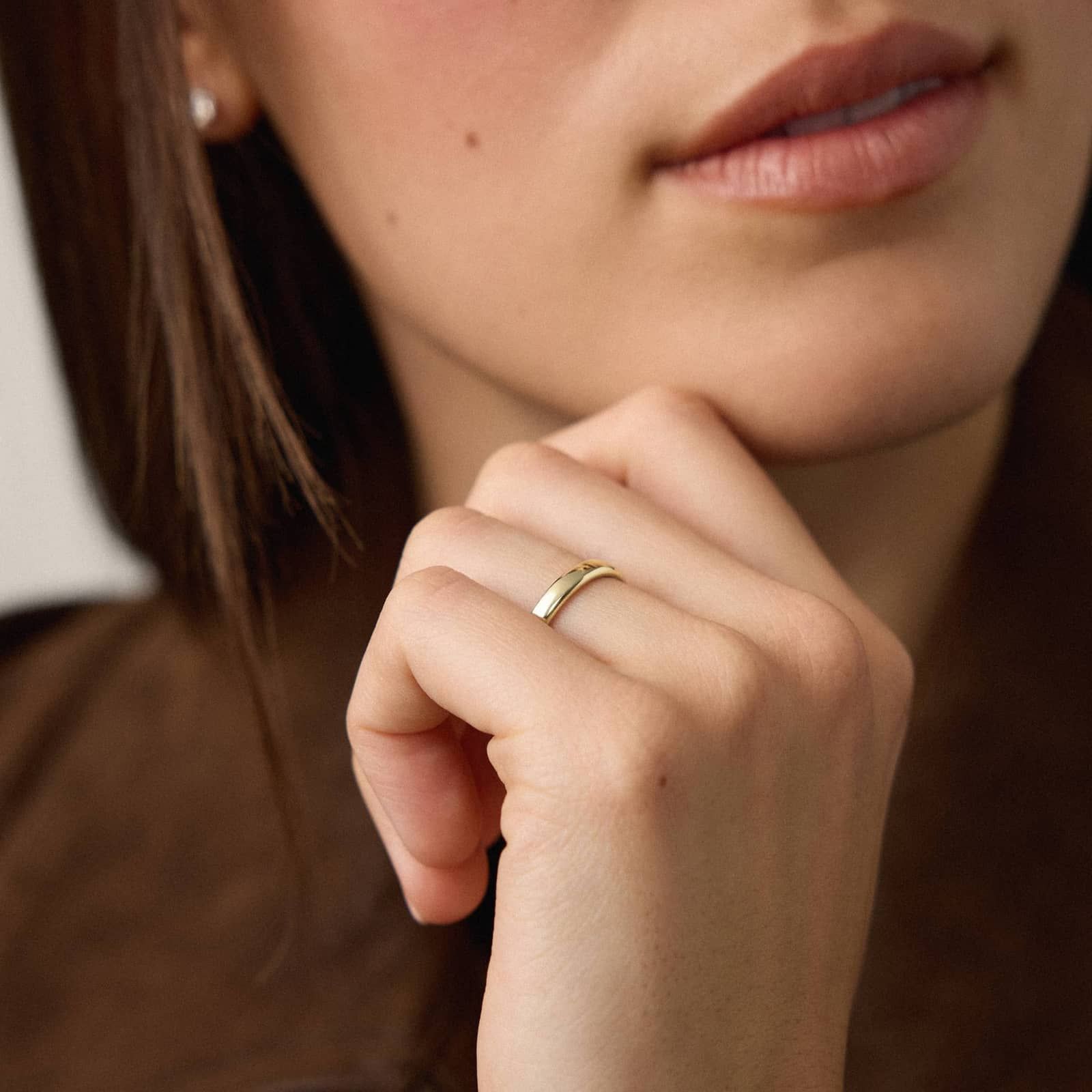 Low Dome Comfort Fit Wedding Ring in 18k Yellow Gold (3mm)
