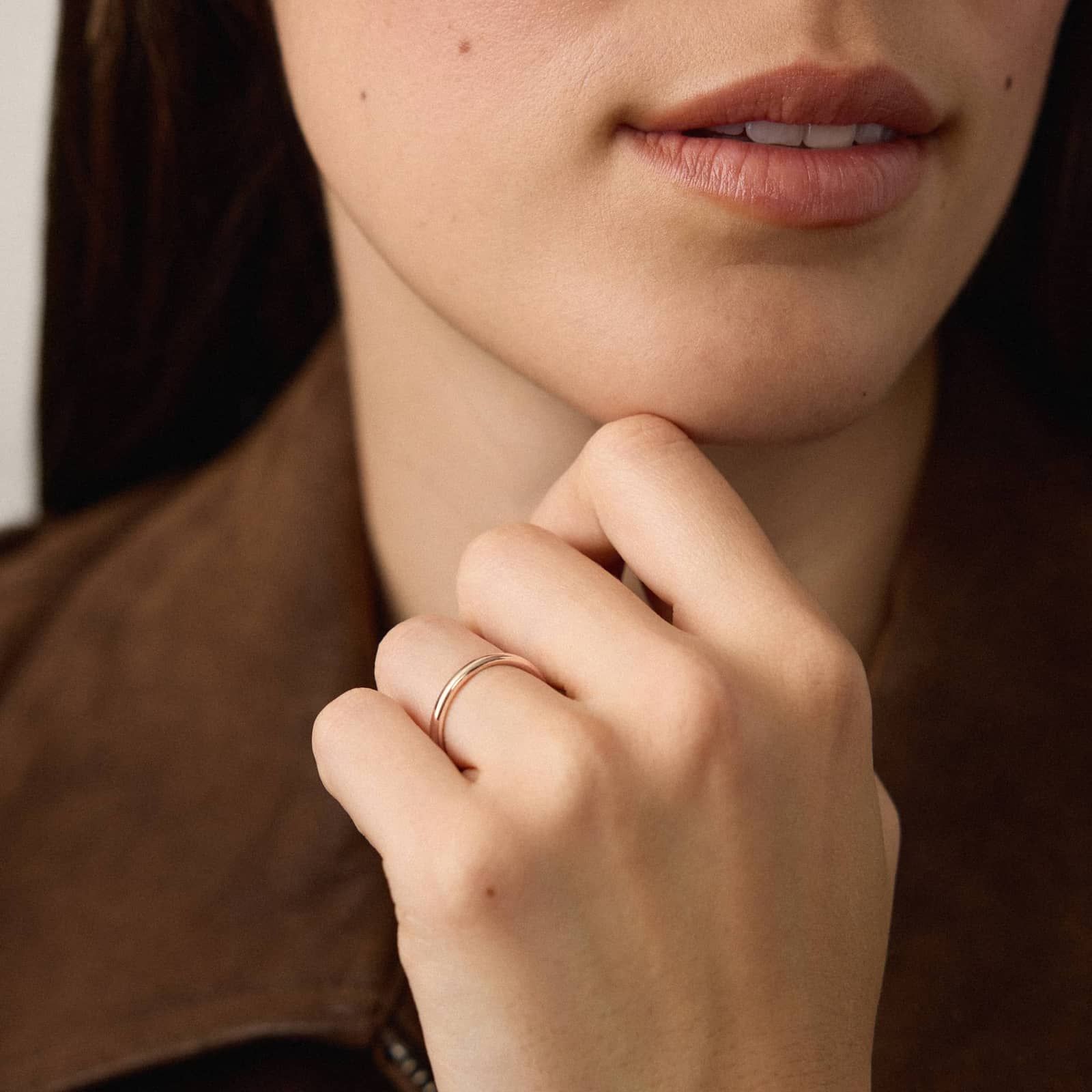 Skyline Comfort Fit Wedding Ring in 14k Rose Gold (2mm)