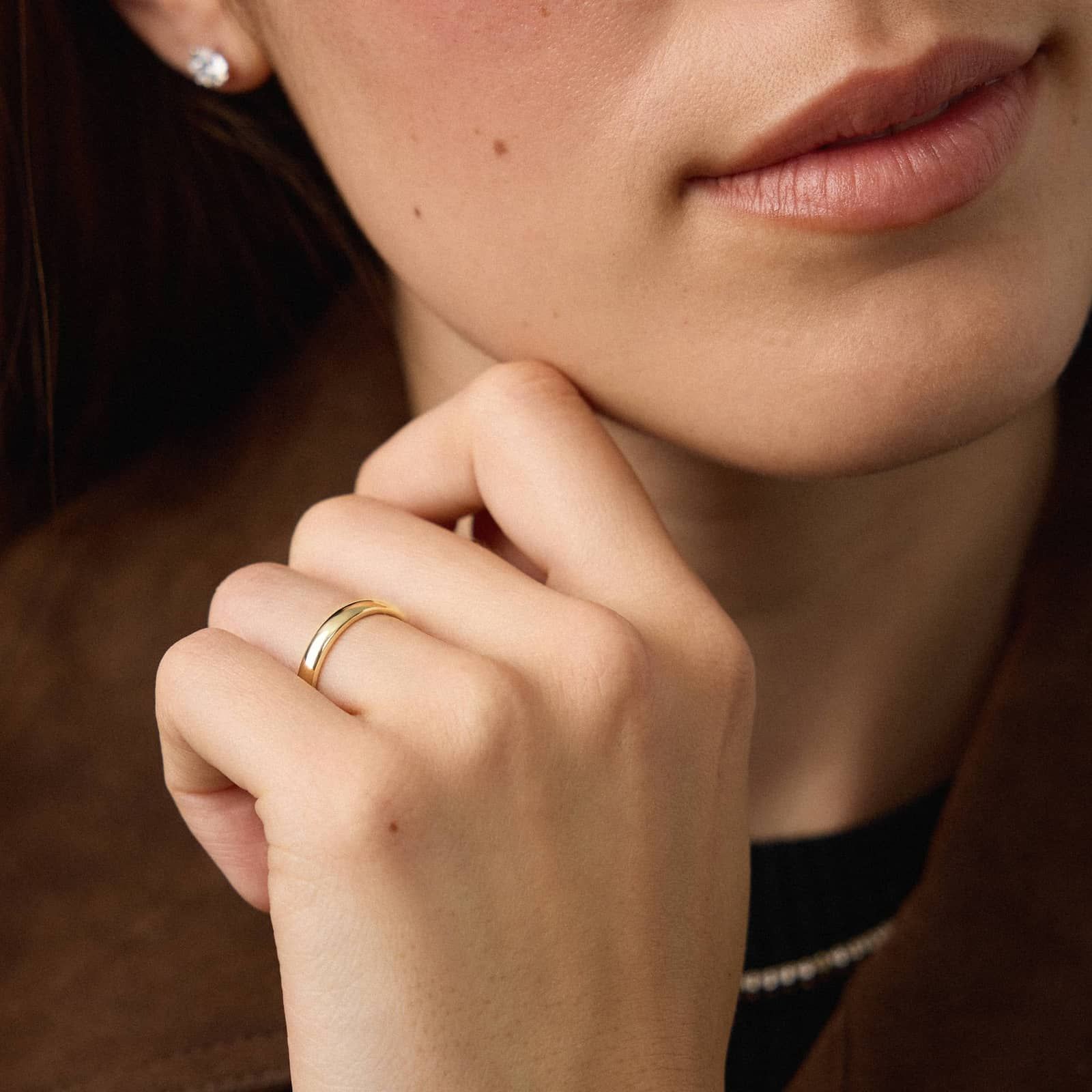 Skyline Comfort Fit Wedding Ring in 18k Yellow Gold (3mm)