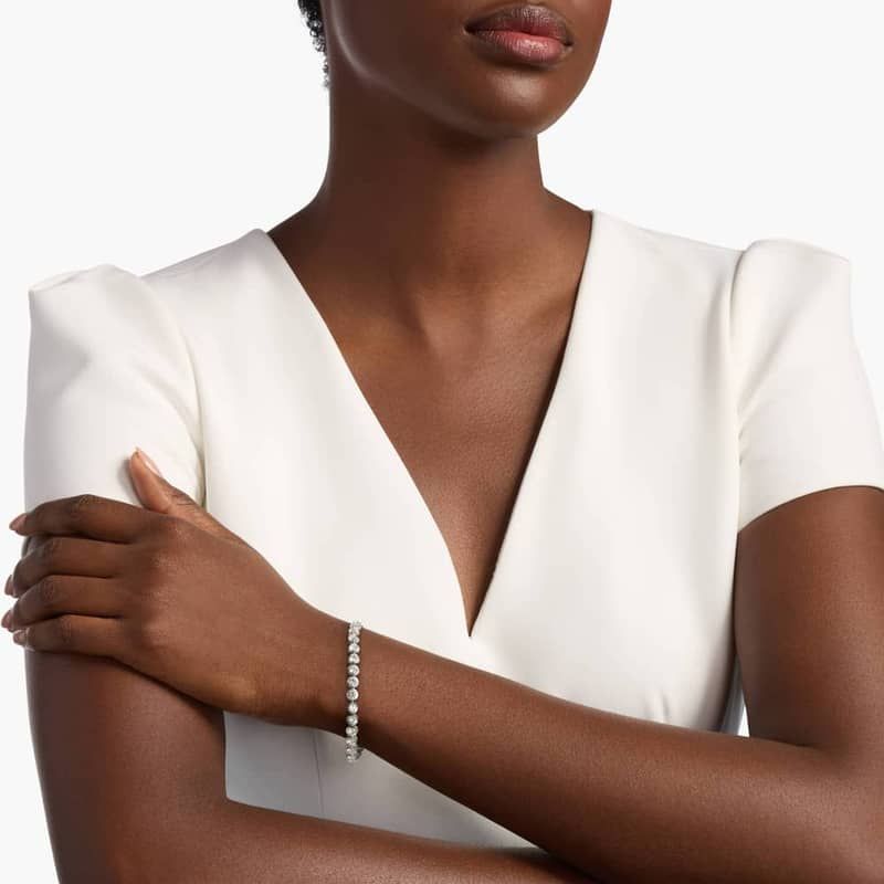 Illusion Tennis Bracelet With Lab-Grown Diamonds In 14K White Gold (7")