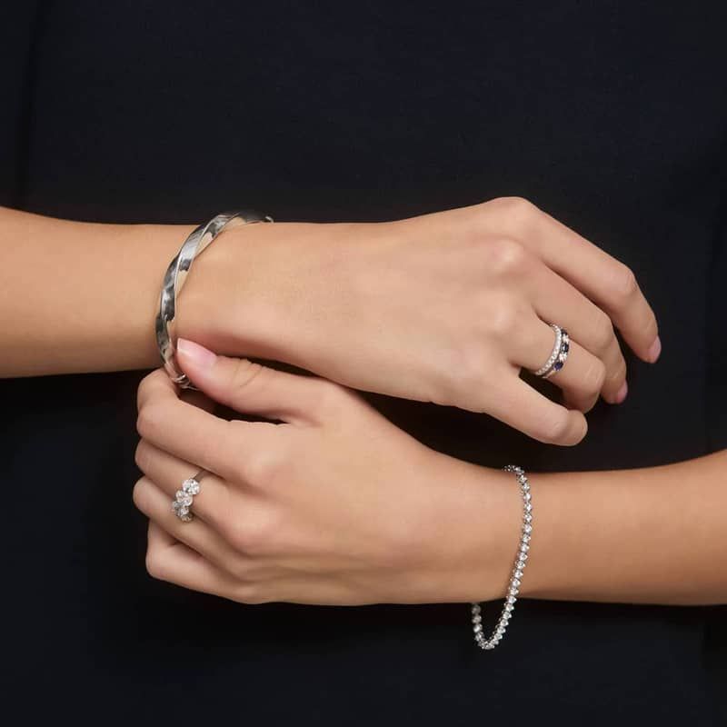 Sterling Silver Twisted Bangle