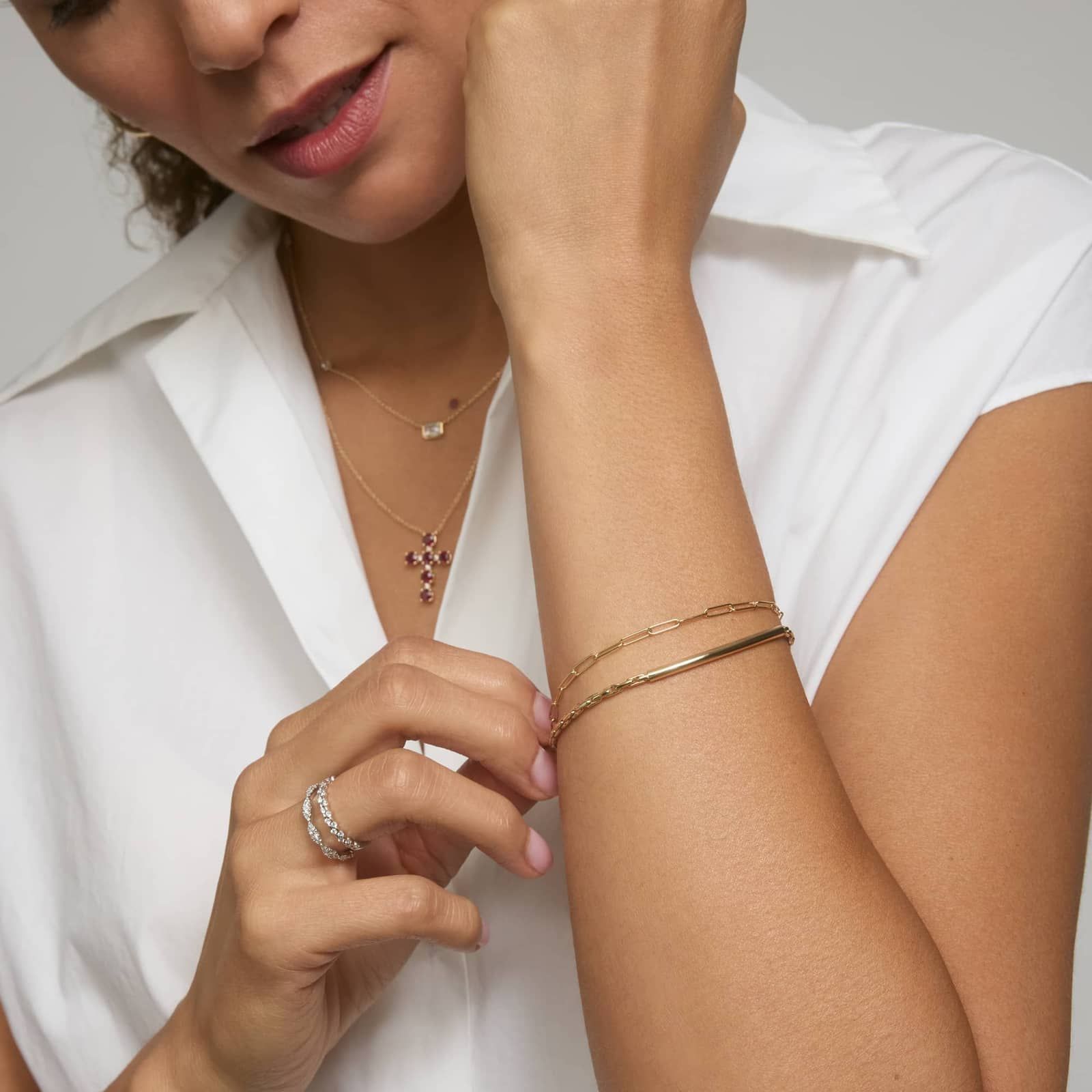 Bar Bracelet in 14K Yellow Gold