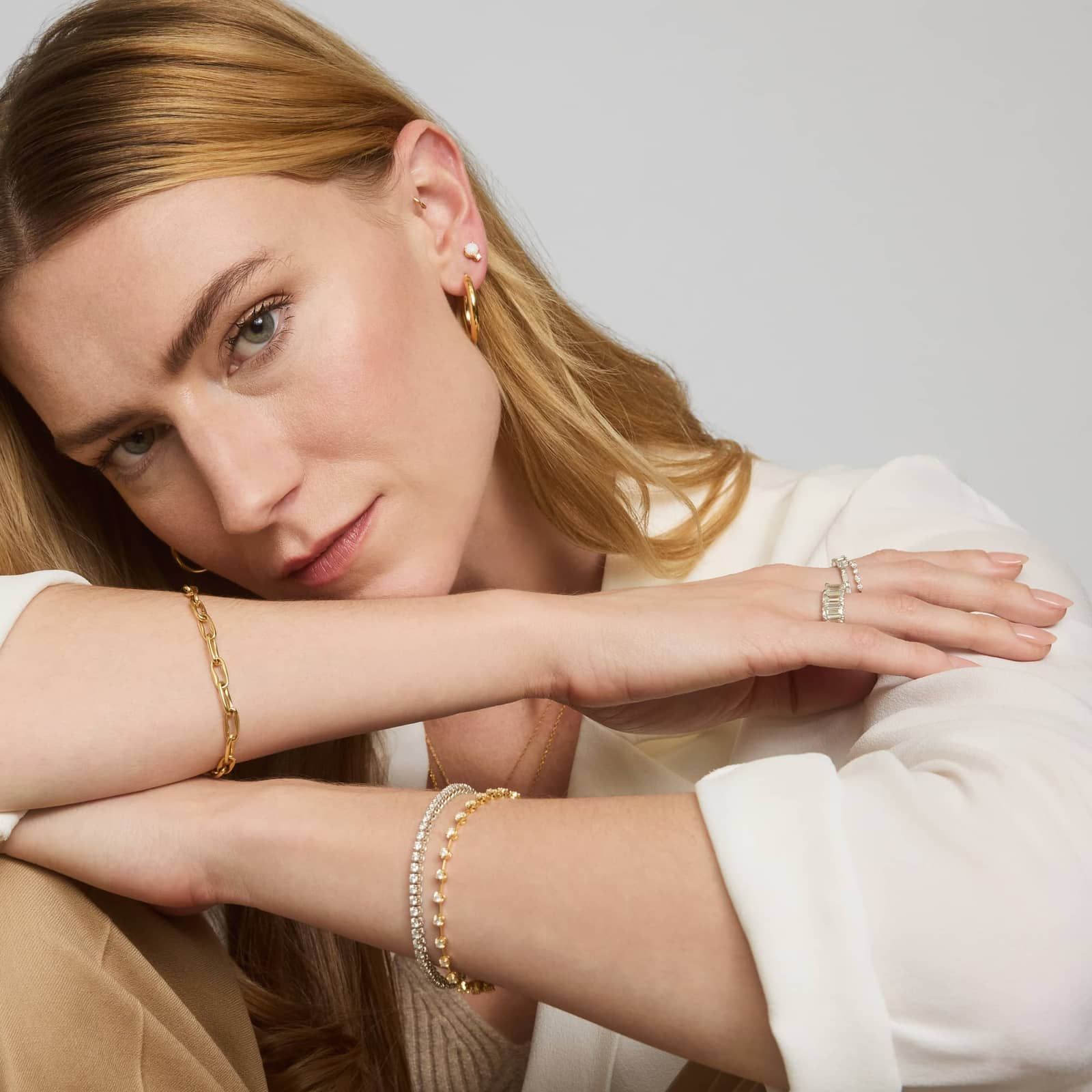 Irregular Link Bracelet in 14K Yellow Gold