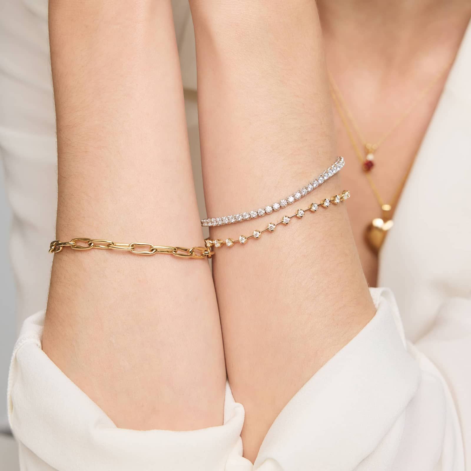 Irregular Link Bracelet in 14K Yellow Gold