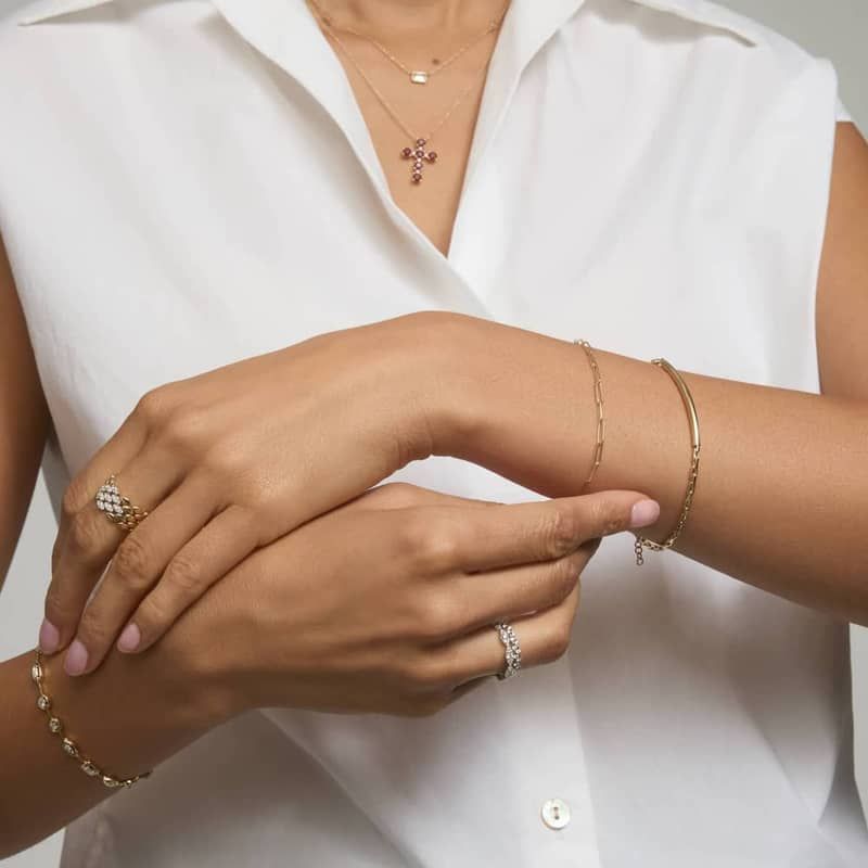 Paperclip Bracelet in 14K Yellow Gold