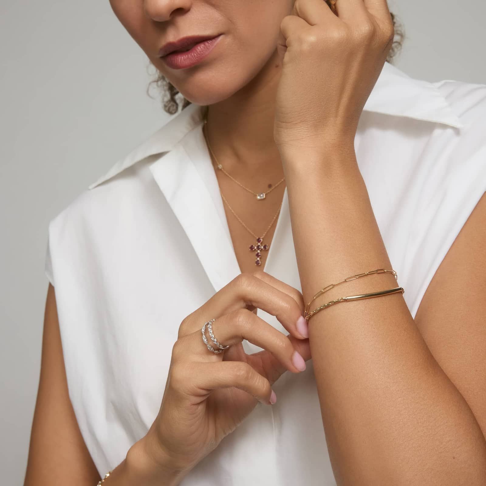 Paperclip Bracelet in 14K Yellow Gold