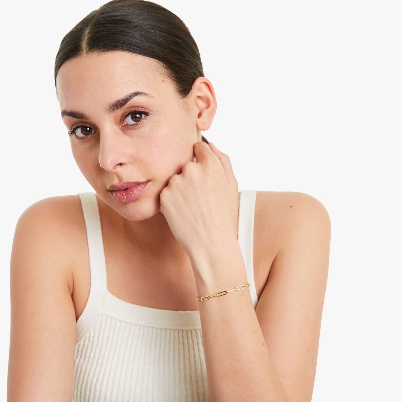 Paperclip Chain Bracelet In 14K Yellow Gold By James Allen