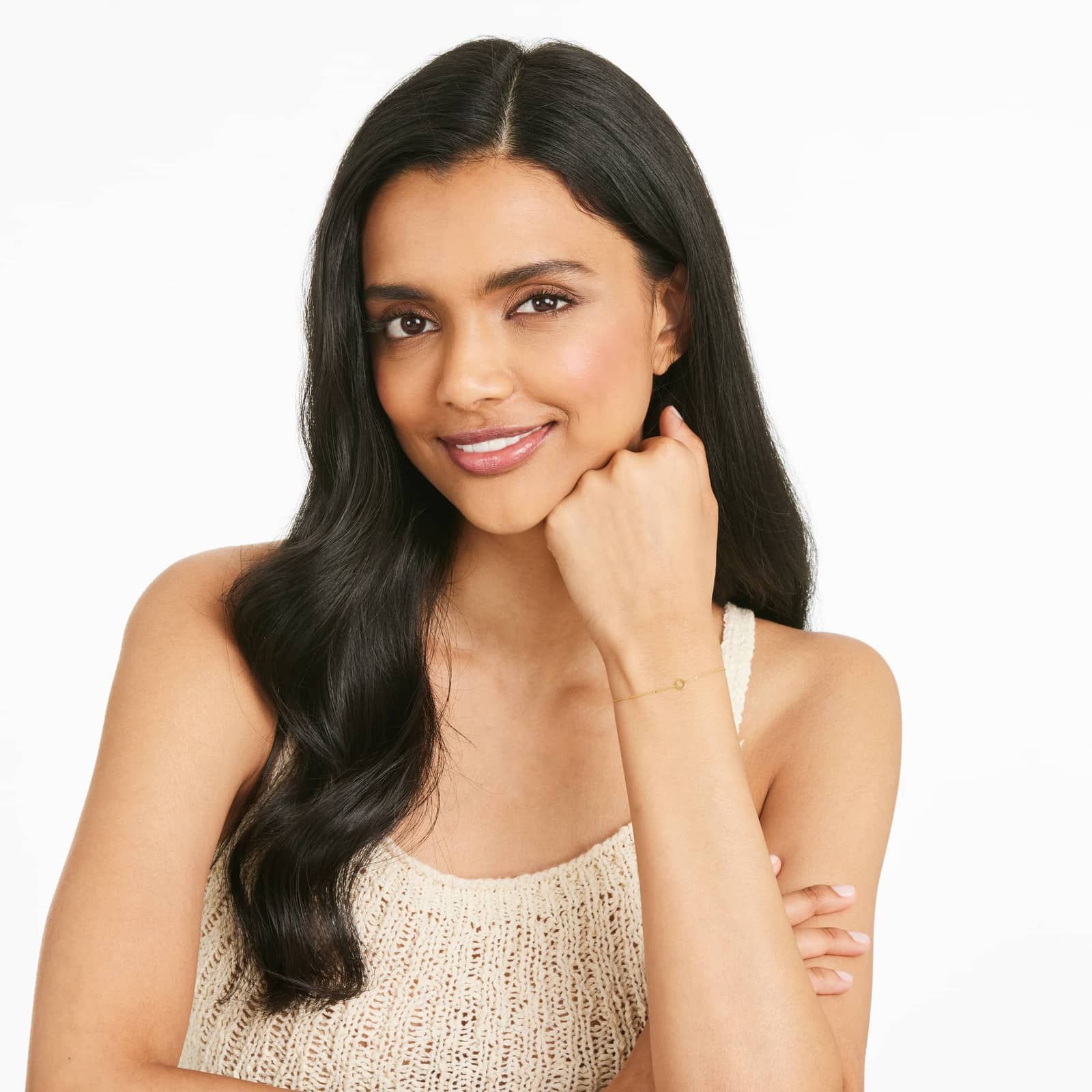 Mini Initial O Bracelet In 14K Yellow Gold