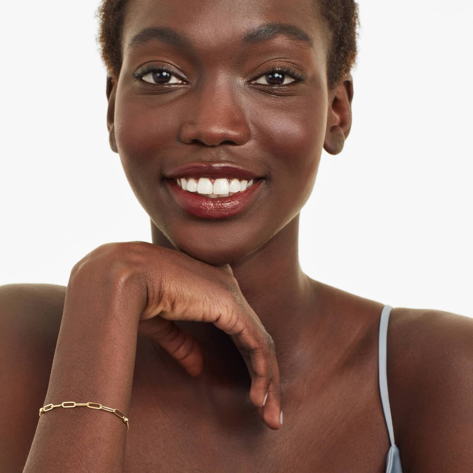 Paperclip Bolo Bracelet In 14K Yellow Gold