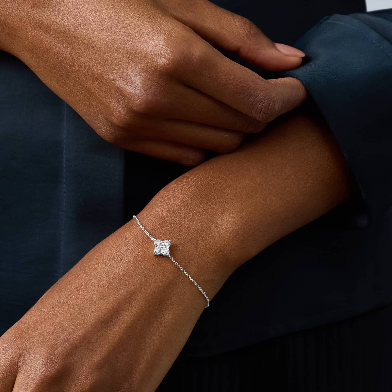 Lab-Grown Diamond Chain Bracelet in 14K White Gold (3/4 ct. tw.)