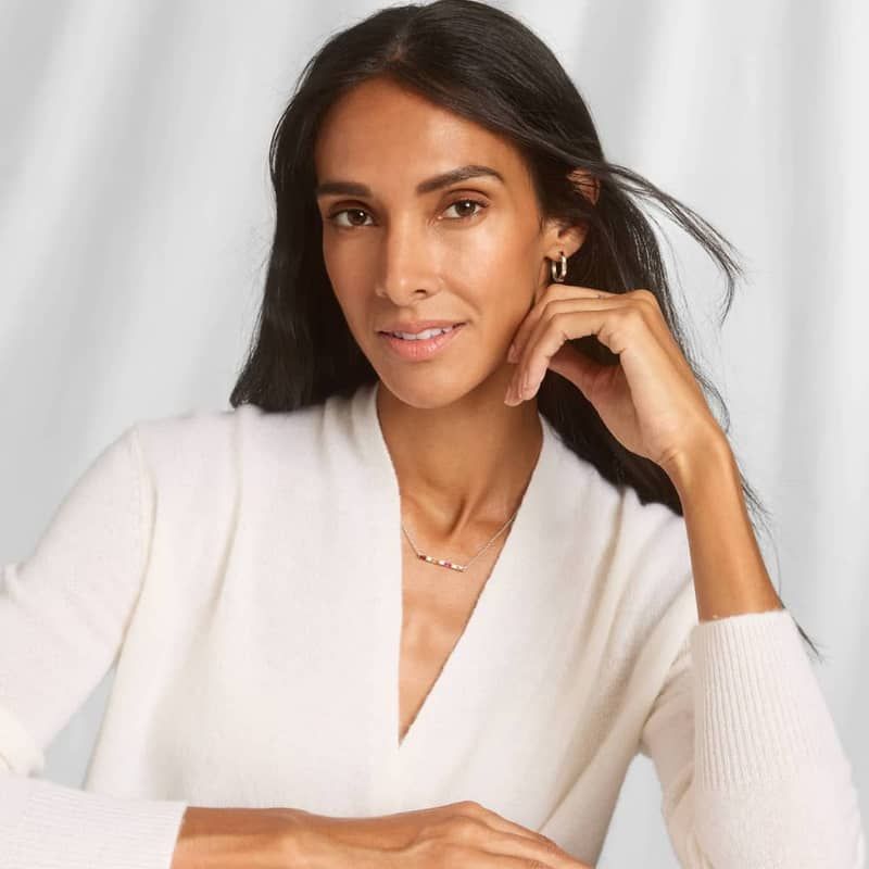 Personalized Baguette Cut Single Birthstone Hoop Earrings With Lab-Grown Diamonds In 14K White Gold